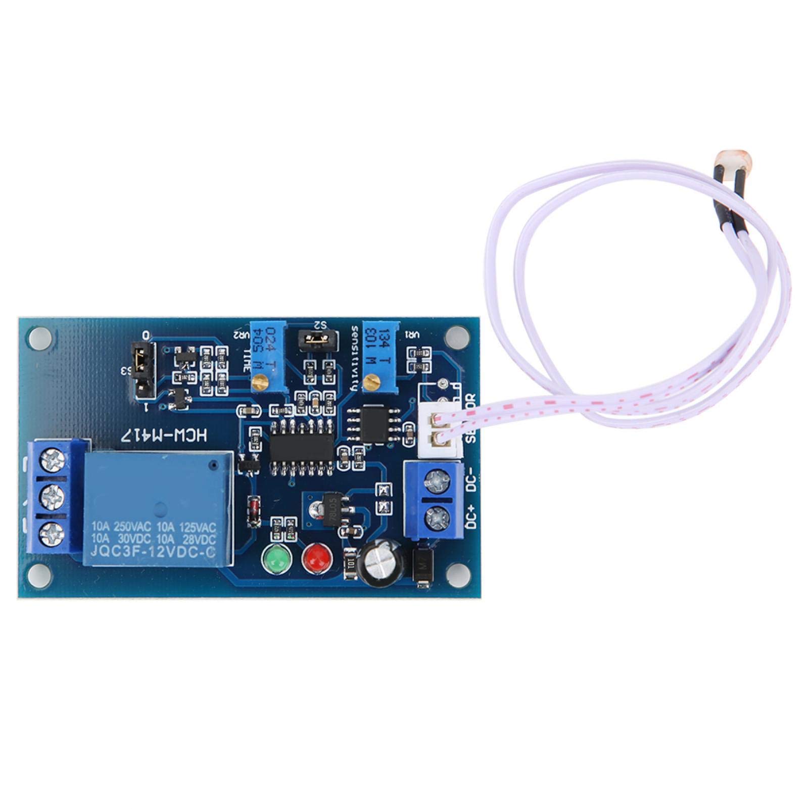 XH-M131 Photoresistor Relay Sensor Module - 12V Light Detection Sensor with LED Control & Adjustable Delay Switch for Home Automation, Garden Lighting, and DIY Electronics Projects