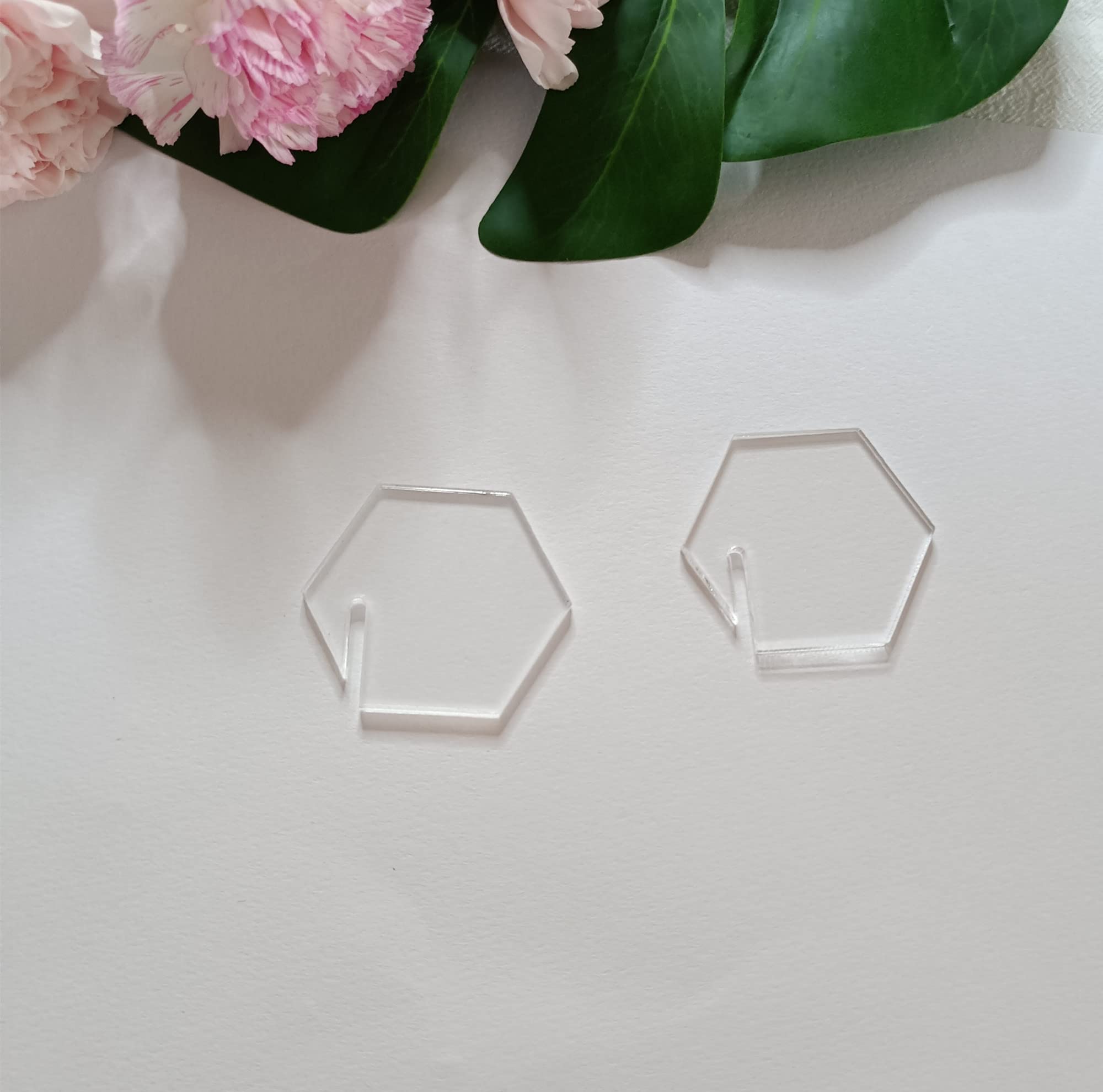 20pcs Clear Acrylic Blank Hexagon Champagne Glass Markers - Wedding Favors, Party Decorations, Baby Shower Supplies - Perfect for Drink Labeling, Table Setting & Event Decor