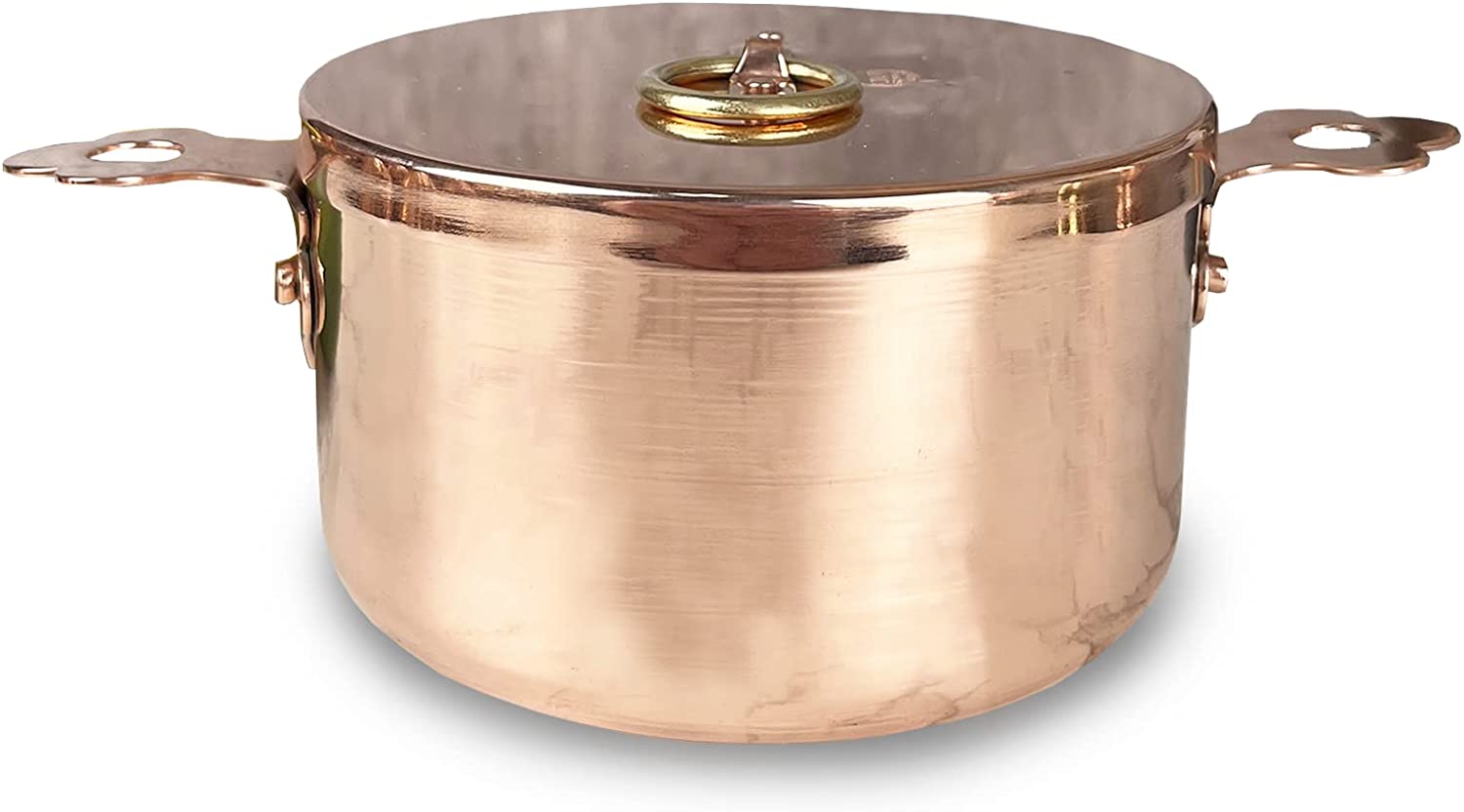 Vintage Inspired Copper & Brass Oven Dish - Handcrafted in Italy | Authentic Kitchenware for Baking, Roasting & Serving | Perfect for Rustic & Farmhouse Style Cooking