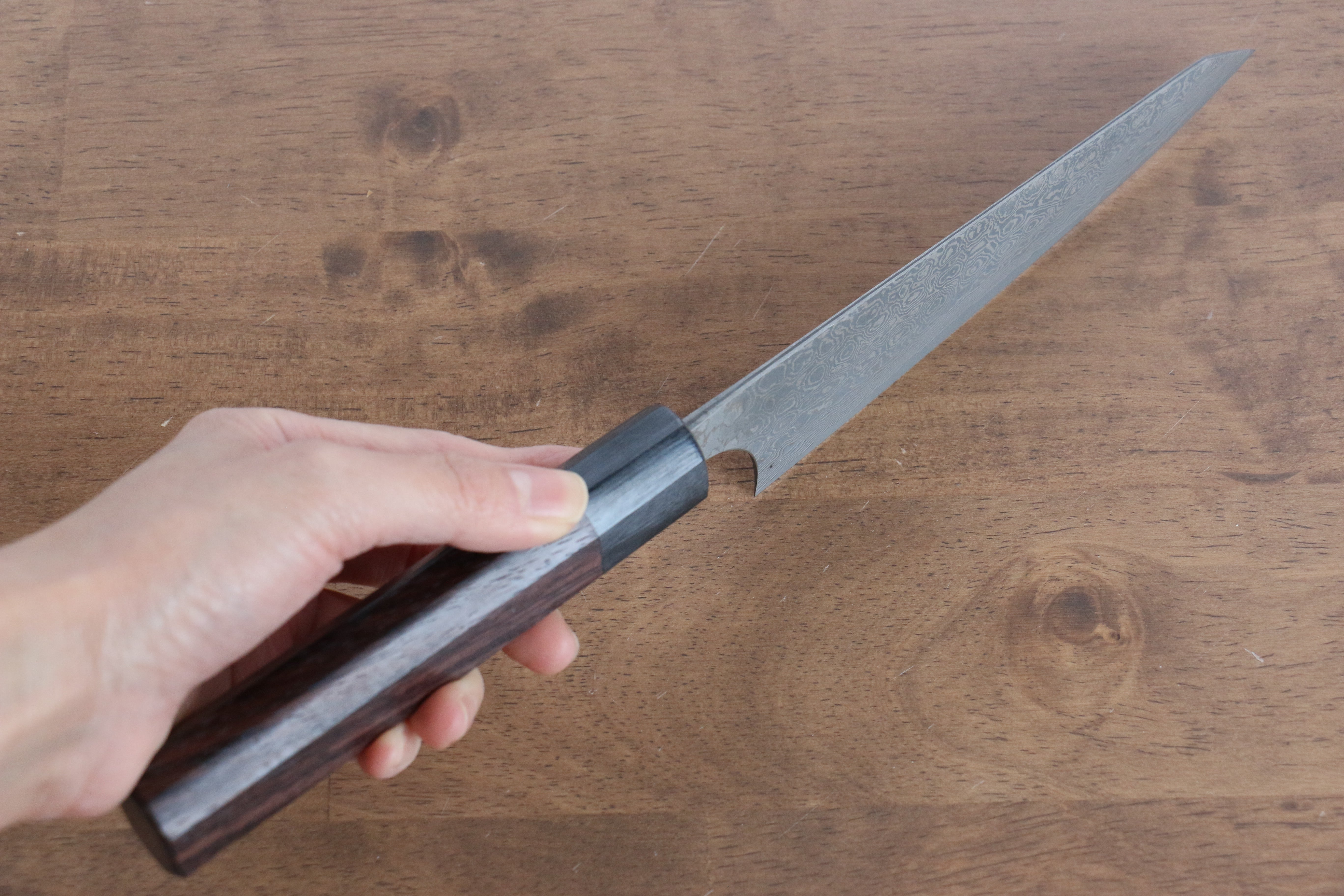 Premium Masakage Kumo VG10 Damascus Honesuki Boning Knife 170mm - Japanese Carbon Steel Blade with Shitan Wood Handle - Perfect for Poultry Deboning, Meat Trimming & Professional Kitchen Use