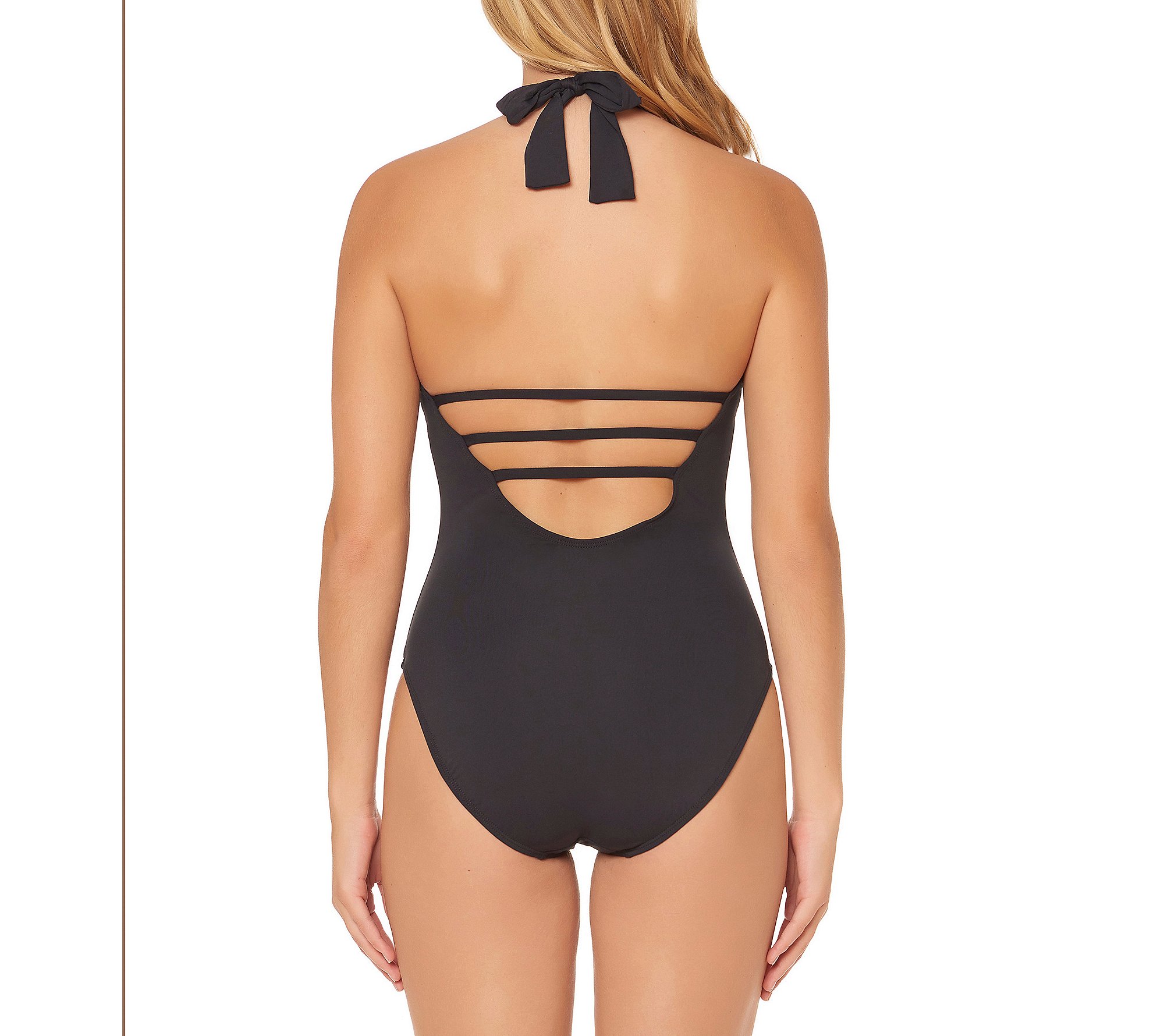 Bleu Rod Beattie Women's Plunge Neck Ruffled One Piece Swimsuit - Sexy Swimwear for Beach, Pool & Vacation | Tummy Control Bathing Suit