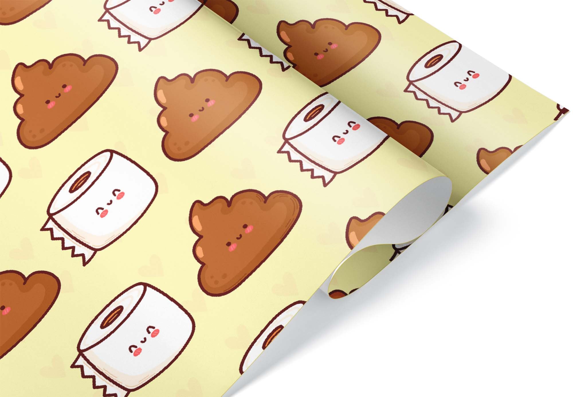 Funny Poop Emoji Christmas Wrapping Paper - Cute Holiday Gift Wrap for Kids, Xmas Party Decorations - 20x30 Inch Sheet - Perfect for Gag Gifts, Stocking Stuffers & Festive Holiday Parties