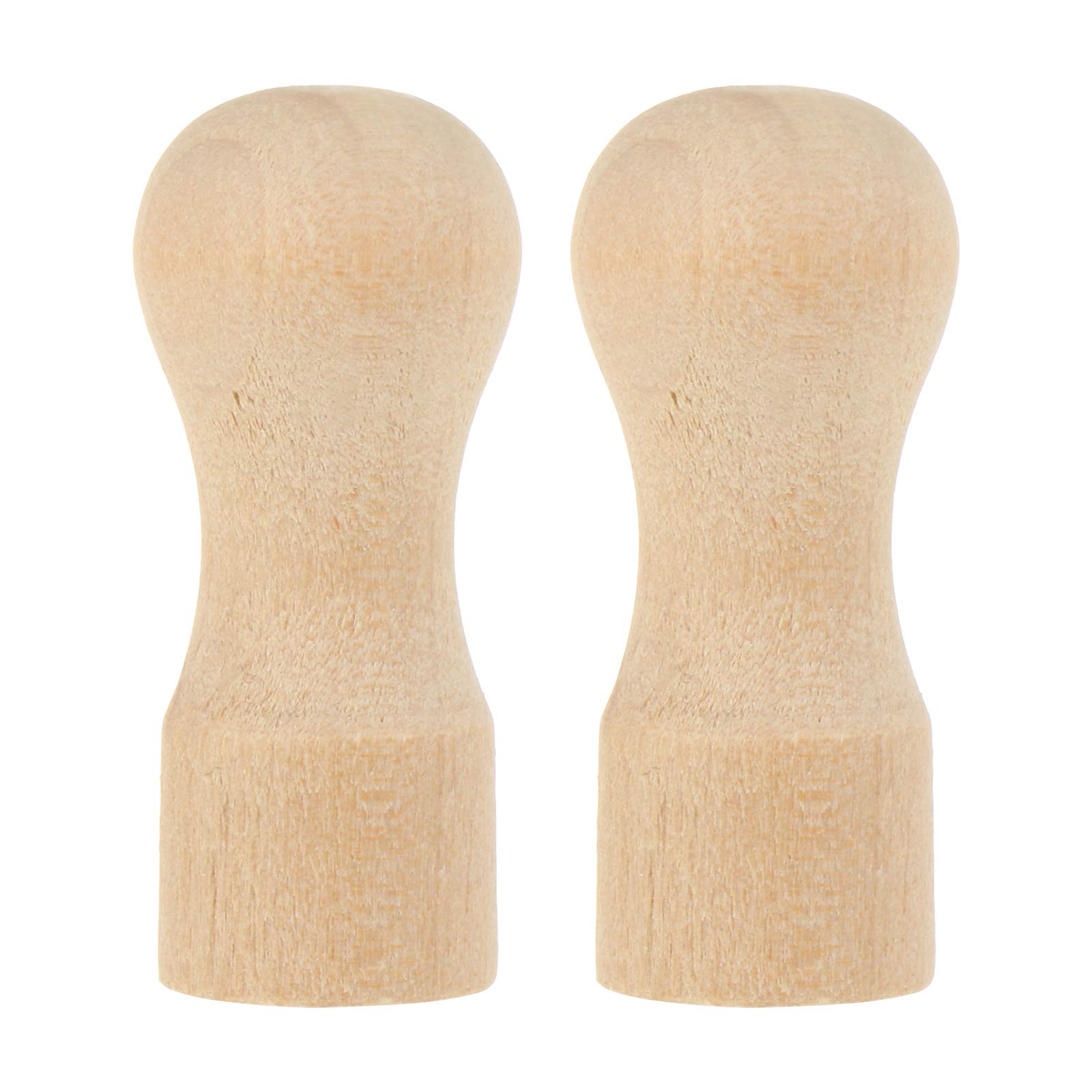 DOITOOL 2-Pack Wooden Wall Mounted Coat Hooks - Natural Wood Clothes Hangers for Jackets, Hats & Scarves - Space Saving Entryway & Bedroom Organization Decor