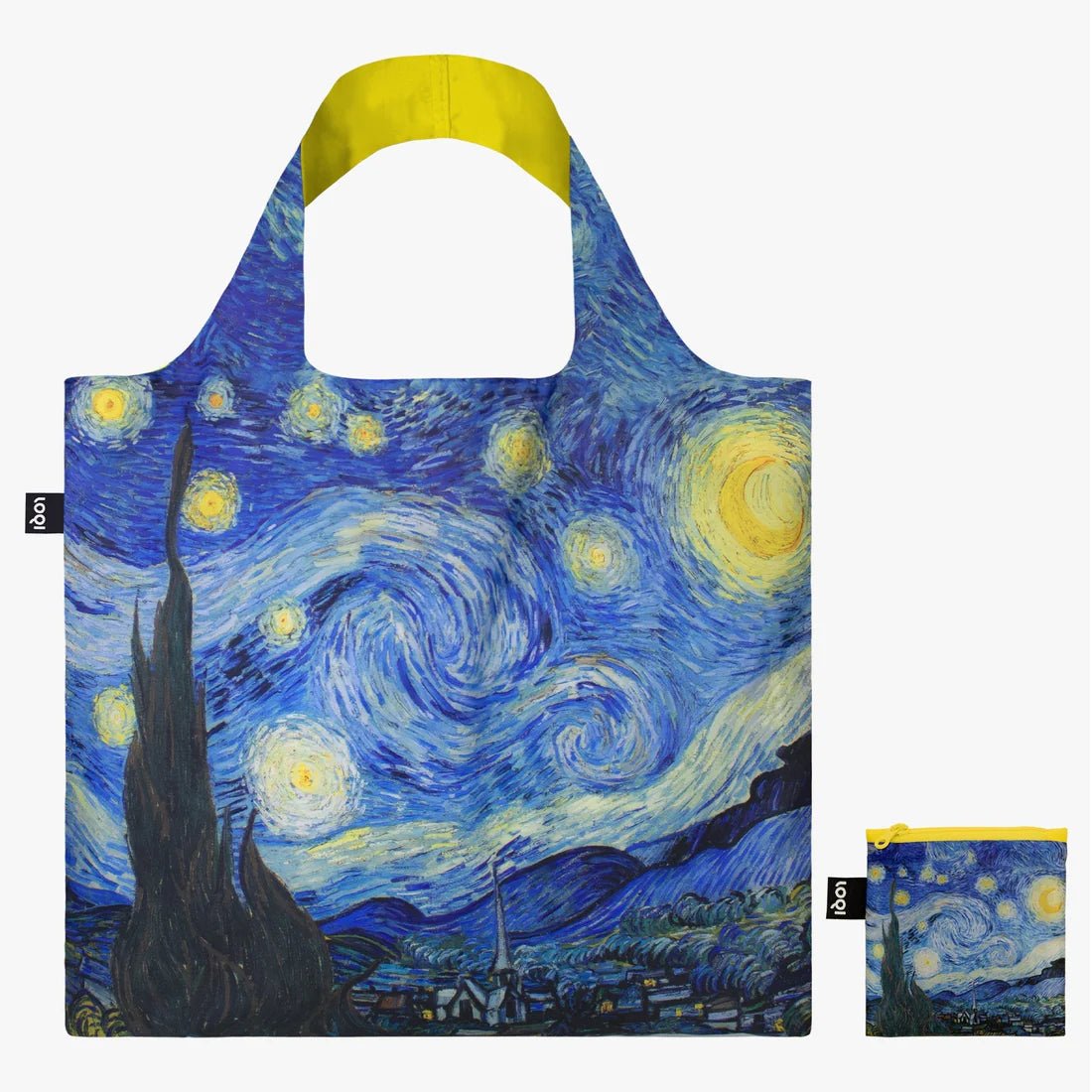 LOQI Reusable Tote Bag - Eco-Friendly Shopping Bag with 10 Stylish Prints | Perfect for Groceries, Travel & Beach