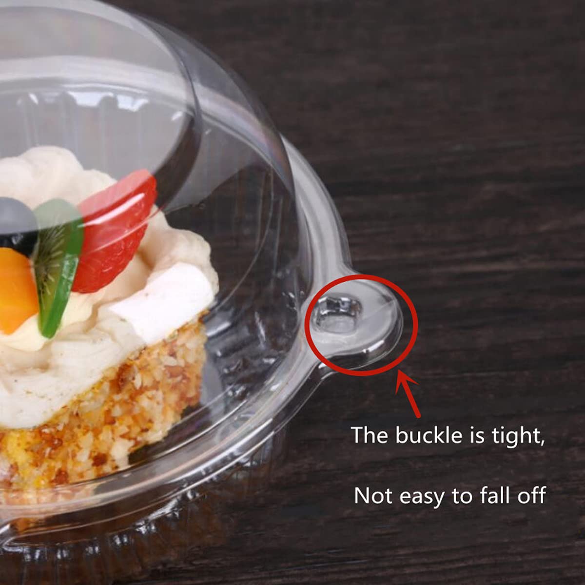50 PCS Clear Plastic Cupcake Holders - Individual Dome Lids for Muffins, Cakes & Desserts - Perfect for Bakeries, Parties & Food Storage