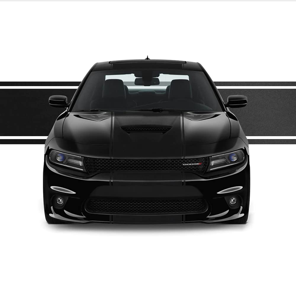 24'' Racing Stripe Decals with Pins for Dodge Charger SRT 2011-2022 | Black Matte Vinyl Car Stickers | Perfect for Customizing & Enhancing Your Vehicle's Sporty Look