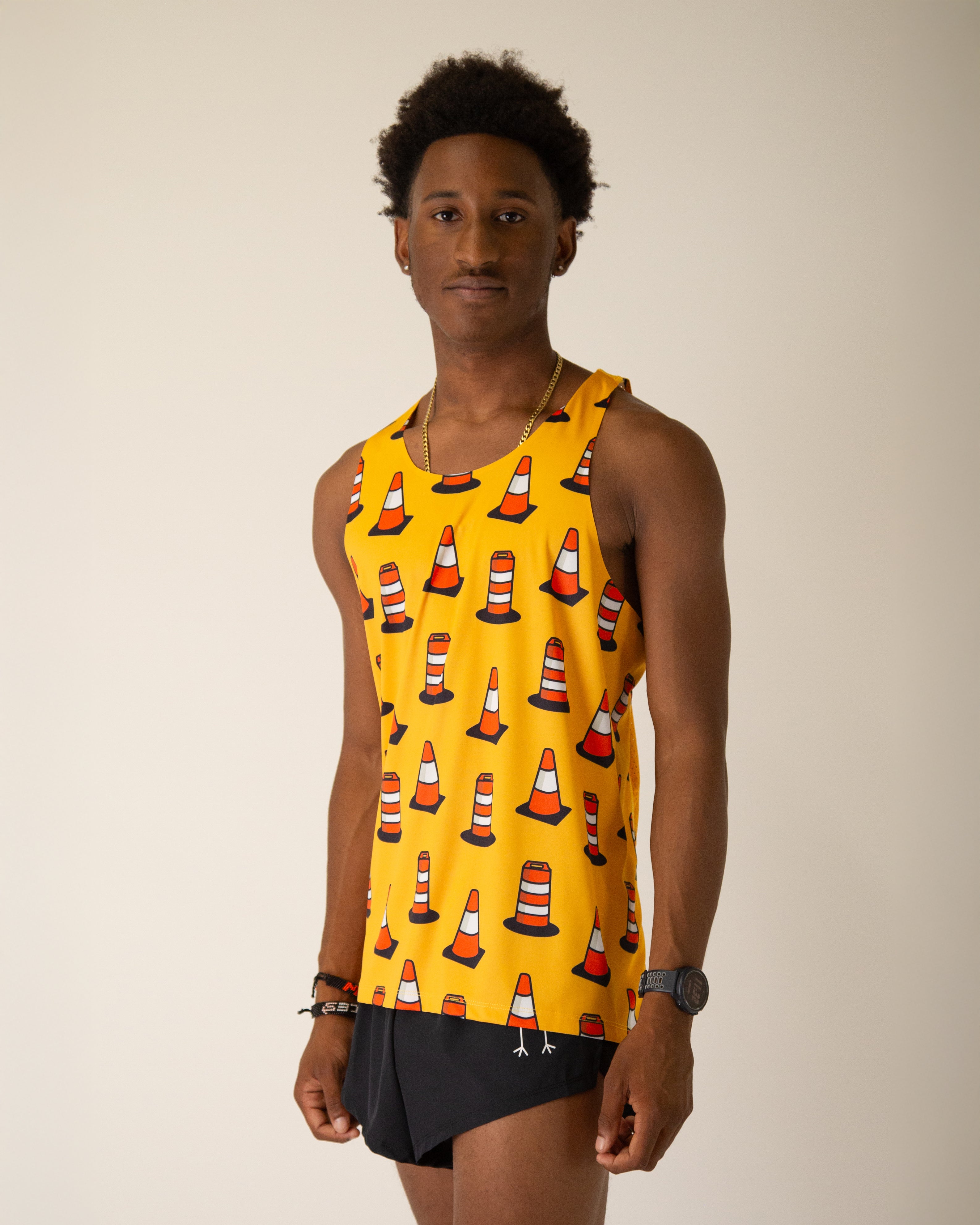 High-Performance Men's Running Singlet - Lightweight & Breathable for Marathon & Workout - Ideal for Runners & Athletes