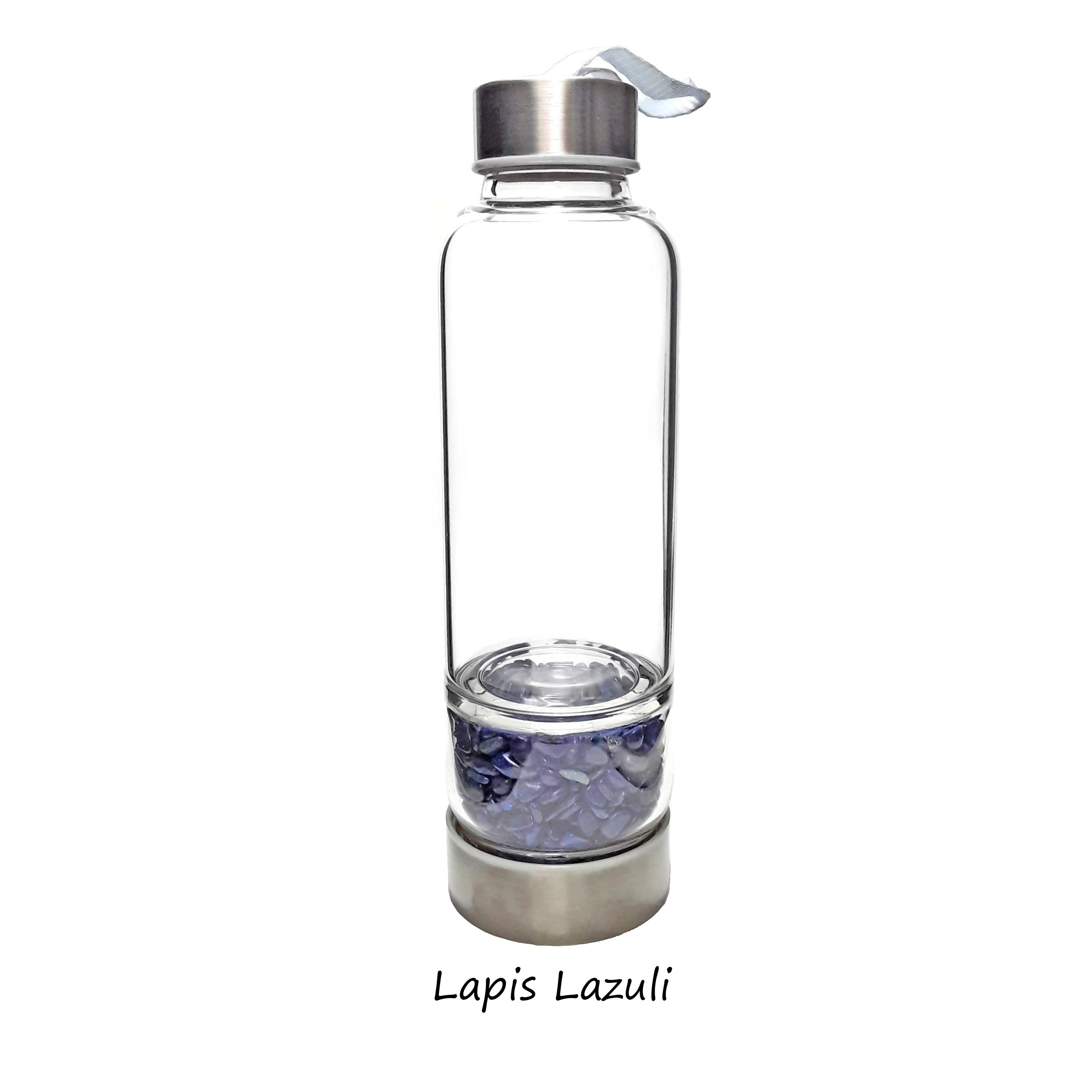 Healing Glass Water Bottle with Crystal Infusion - 9