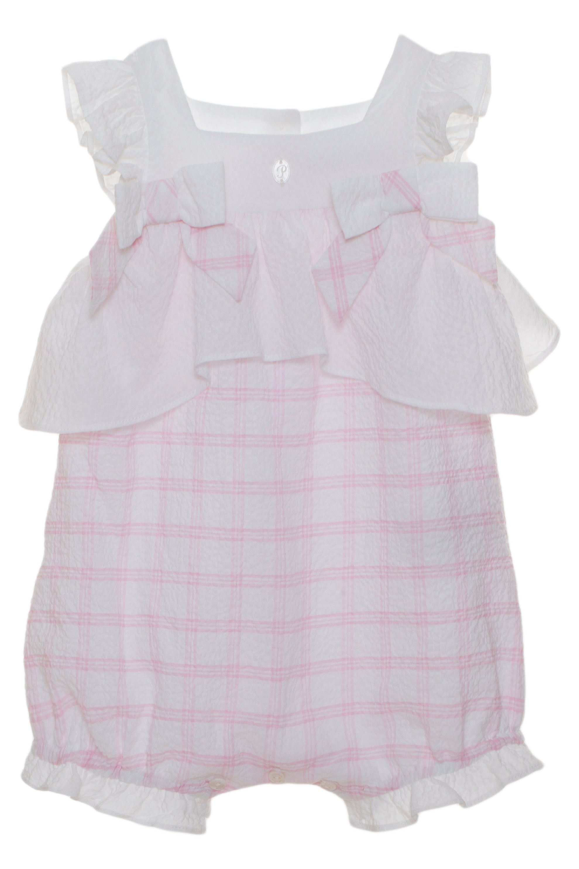 Stylish Meryn Pink Checked Romper for Women - Trendy Summer Jumpsuit with Pockets | Perfect for Beach Outings, Picnics & Casual Wear