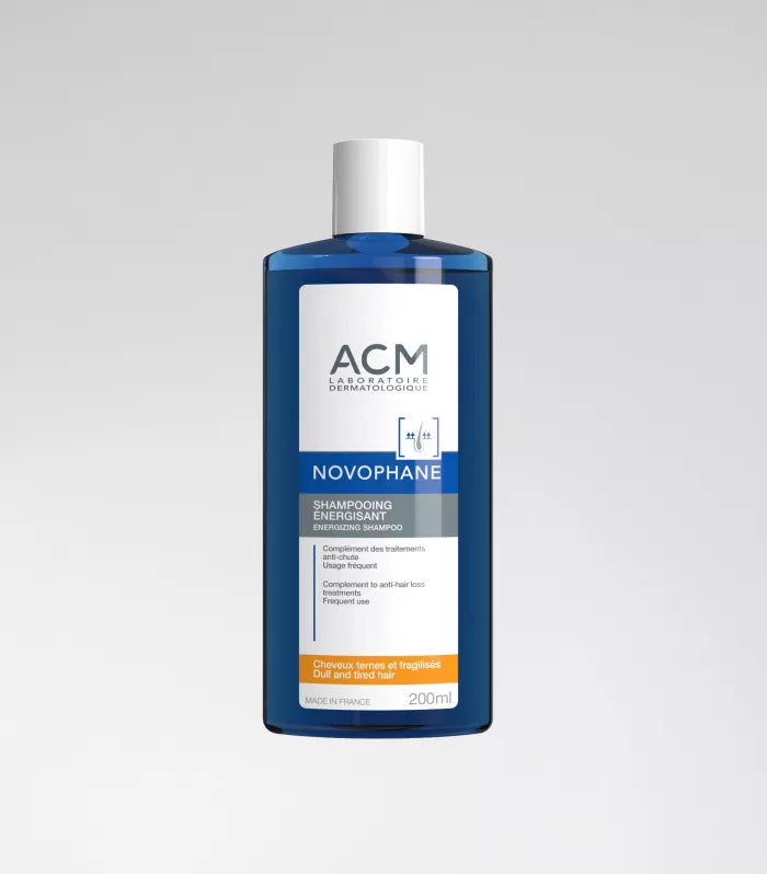 ACM Novophane Energizing Shampoo for Damaged Hair - Repairing Treatment for Dull & Weak Hair - 200ml Sulfate-Free Formula - Revitalize Dry, Brittle Hair for Shiny & Healthy Locks - Perfect for Daily Use & Post-Chemical Treatment Care