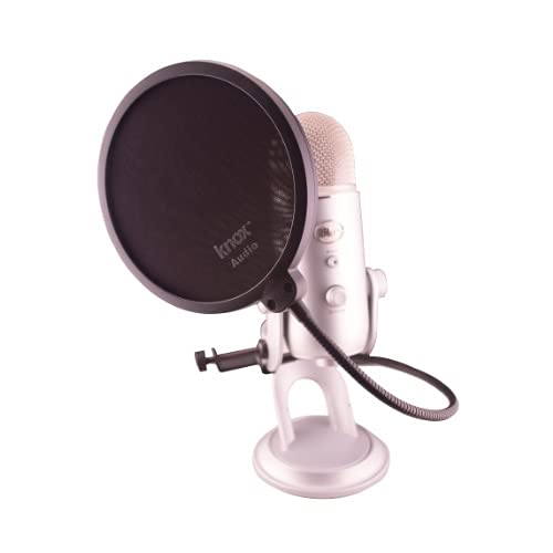 Knox Gear Pop Filter for Yeti Microphones - Professional Mic Windscreen for Clear Audio Recording - Perfect for Podcasting, Streaming & Voiceovers