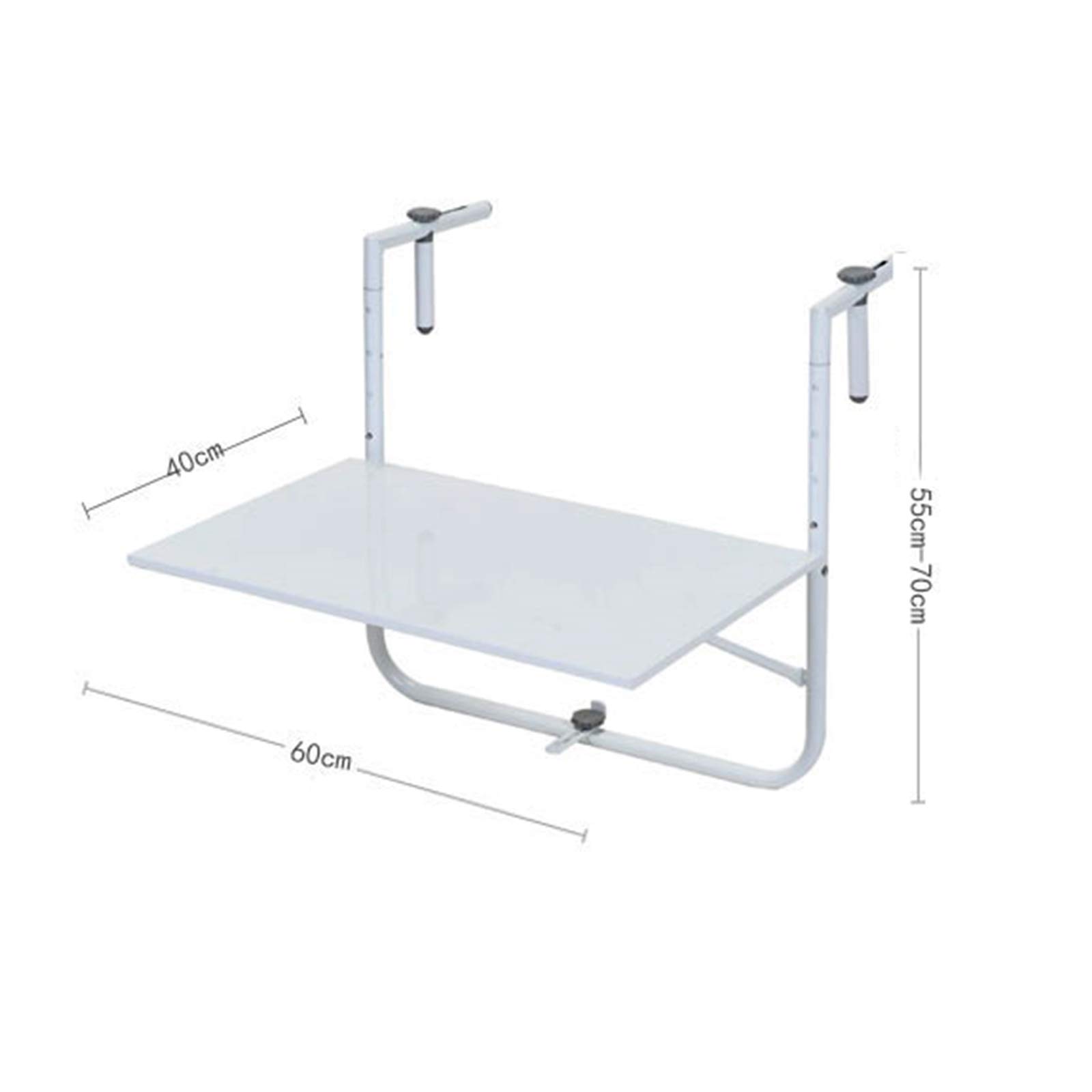 Outdoor Balcony Railing Hanging Folding Table - Space Saving Computer Desk & Home Bar Counter for Coffee Patio, Garden, Deck - Perfect for Small Spaces, Apartments & Outdoor Dining