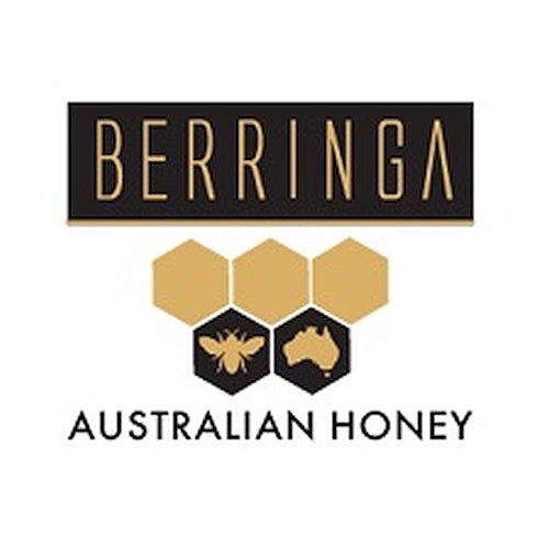 Berringa Australian Pure Raw & Unfiltered Honey with Honeycomb 525g - Natural Sweetener for Tea, Baking & Healthy Snacks - Premium Artisanal Honey Gift Set
