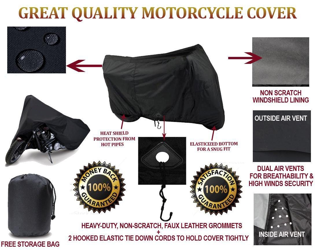 Ducati Diavel Motorcycle Cover - Heavy Duty UV Protection, Waterproof & Breathable Chopper Bike Tarp - All Weather Vehicle Protection for Outdoor Parking & Storage