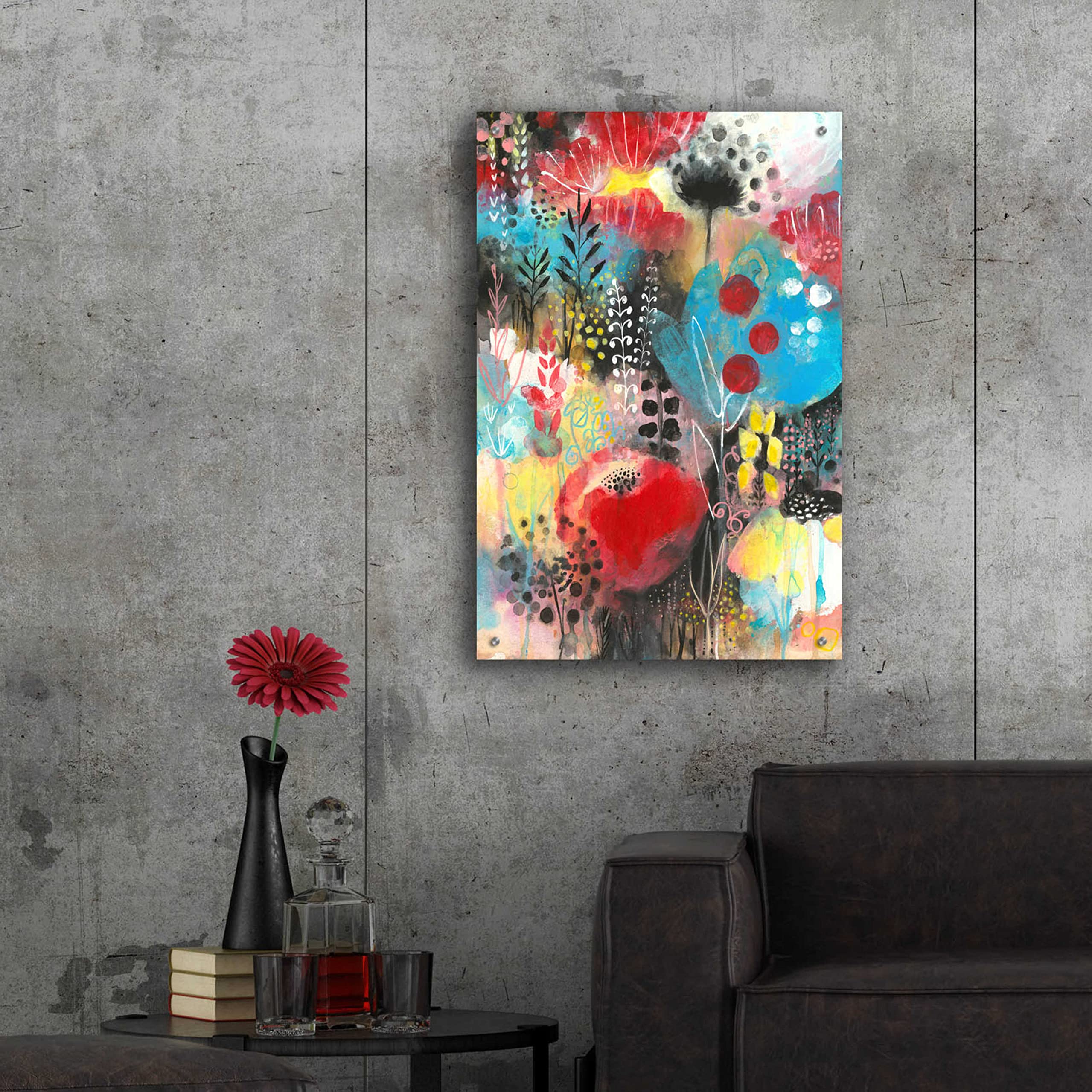 Epic Art 'Alive' by Corina Capri - 24x36 Inch Modern Acrylic Glass Wall Decor - Vibrant Abstract Painting for Living Room, Bedroom & Office Decor