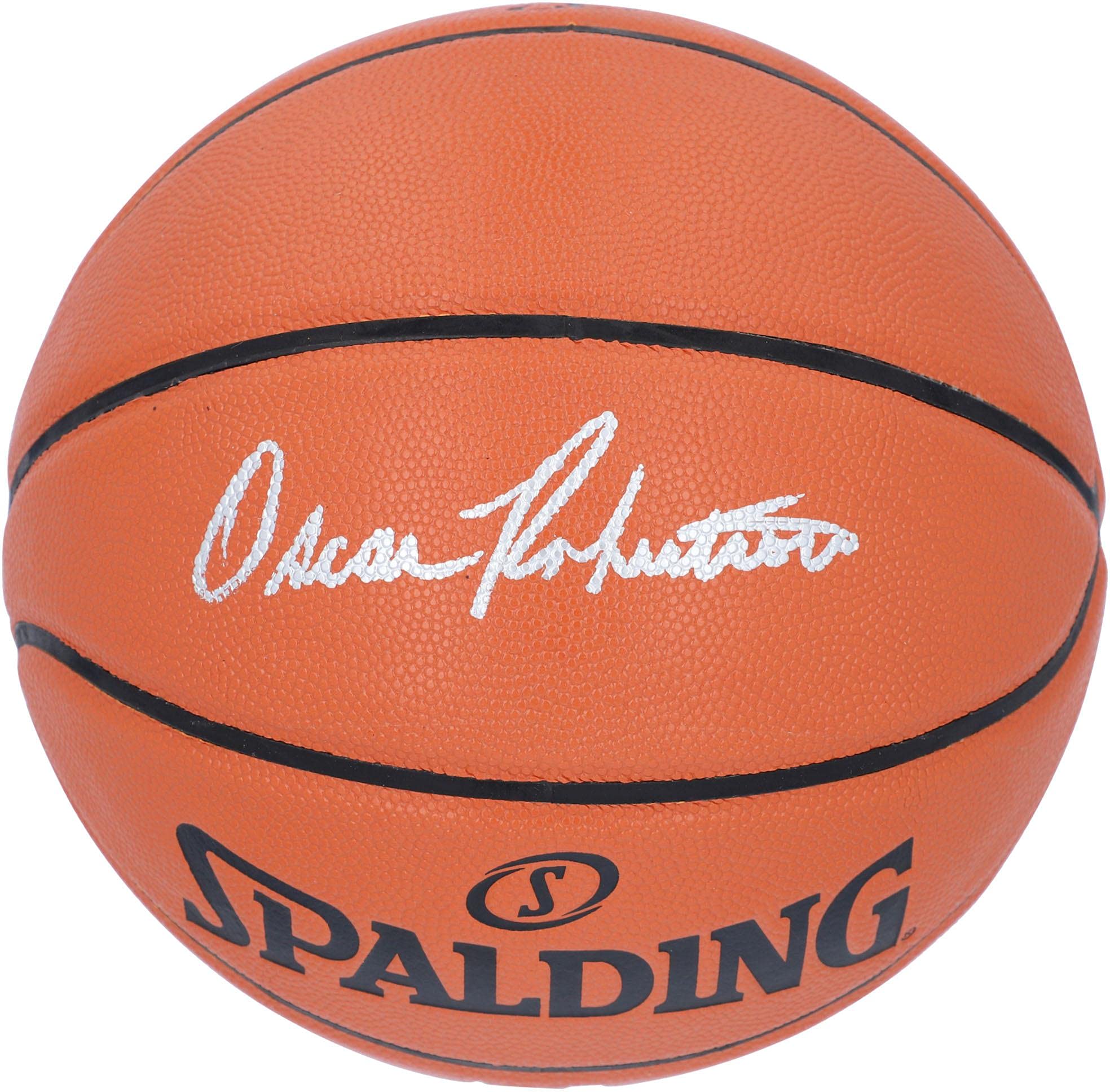 Oscar Robertson Autographed Milwaukee Bucks Spalding Basketball - Signed NBA Collectible for Fans & Memorabilia - Perfect for Display, Gifts, and Sports Collections