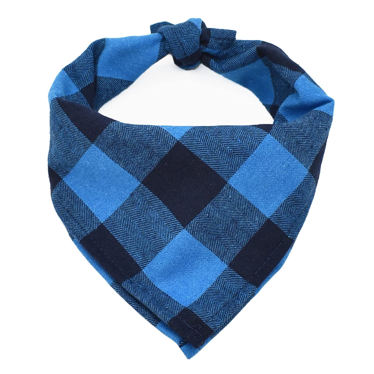 Bubblepup Plaid Dog Bandana - Soft Cotton Dog Scarf for Small, Medium & Large Dogs - Adjustable Triangle Bib & Square Kerchief (1PC) - Perfect for Pet Photos, Holidays & Daily Walks
