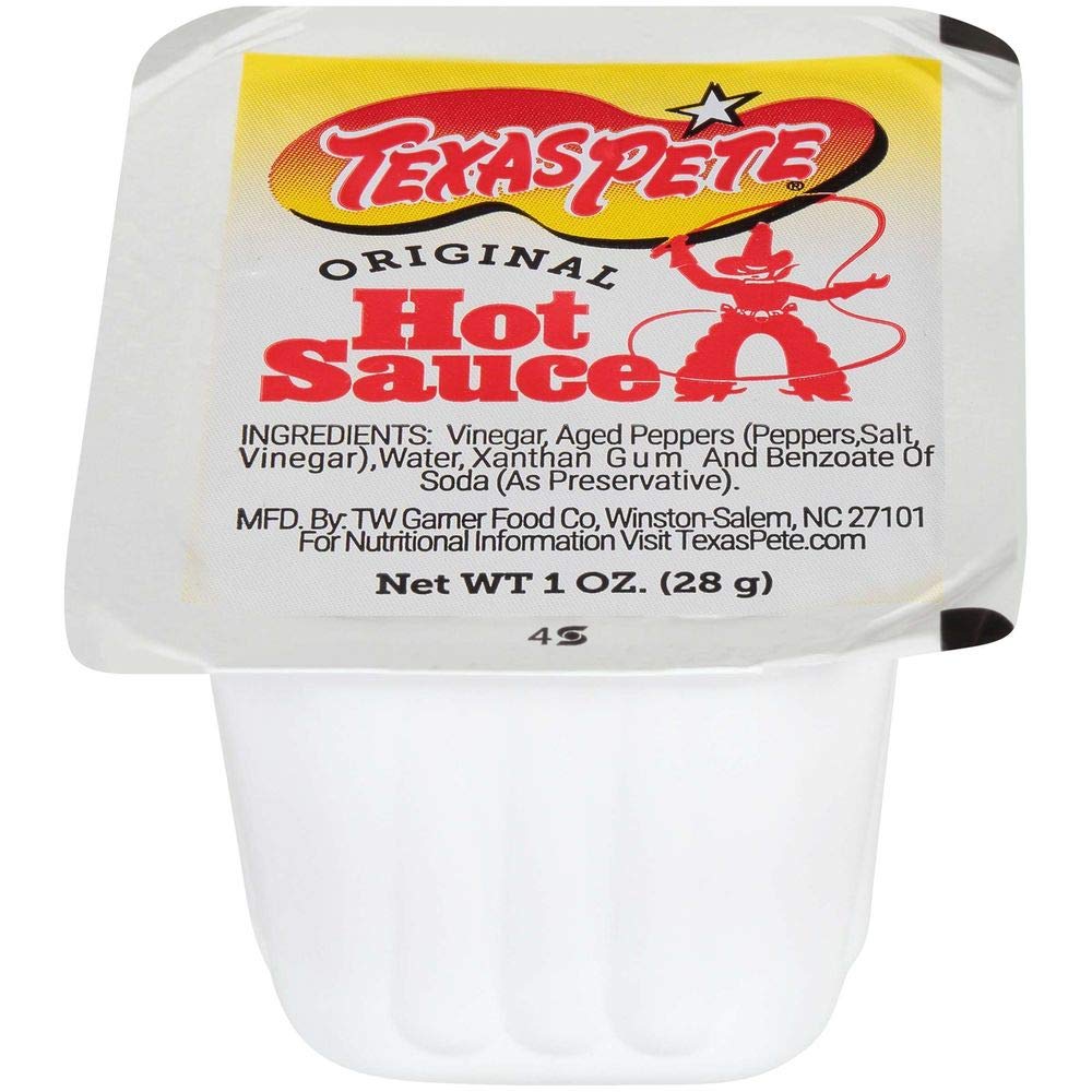 Texas Pete Original Hot Sauce - 1 Ounce (150 Pack) | Spicy Hot Sauce for Wings, Tacos, Burgers & More | Perfect for Restaurants, Catering & Home Cooking