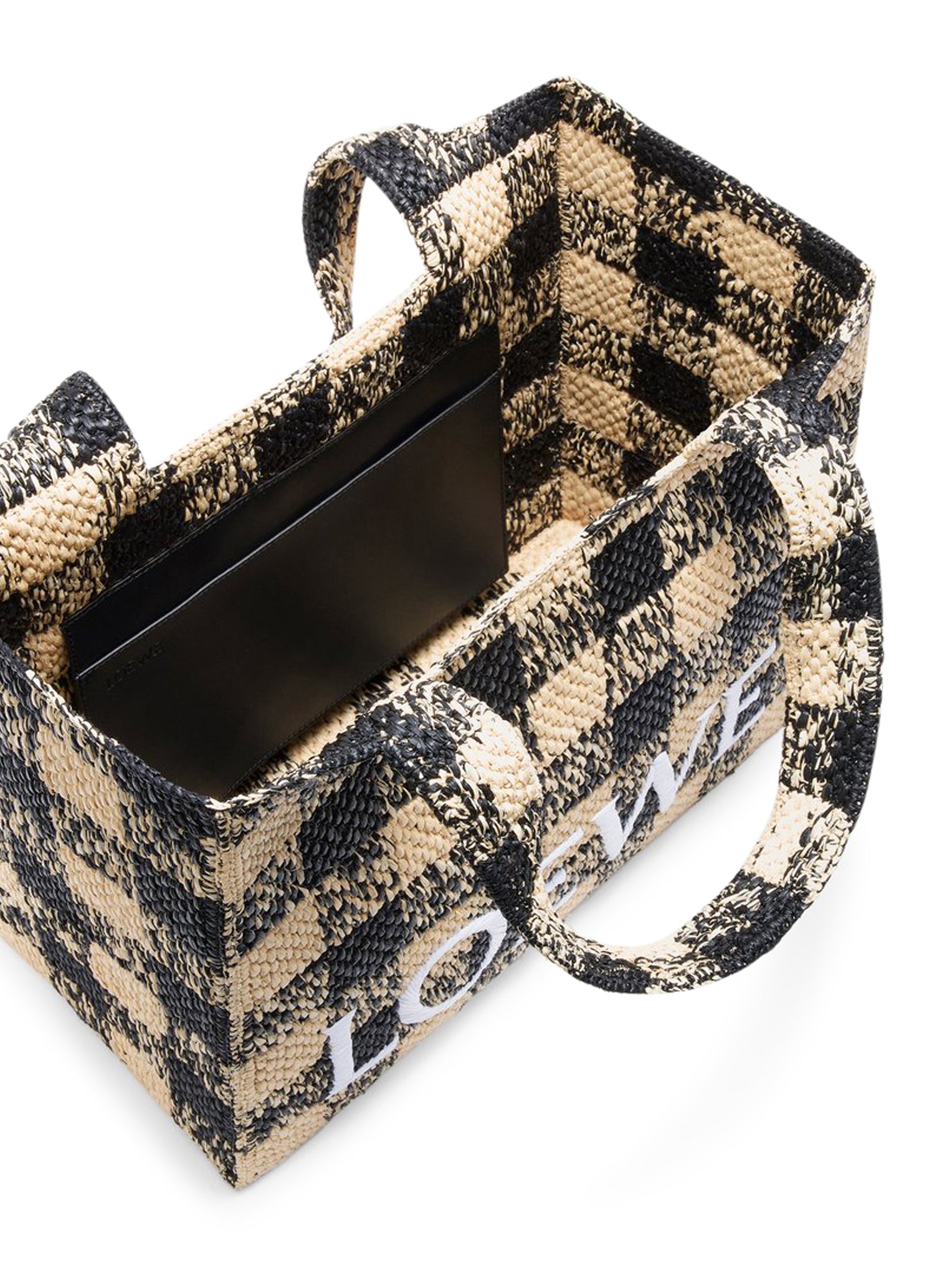 LOEWE Font Large Raffia Tote Bag - Stylish Woven Straw Handbag for Women, Perfect for Beach, Summer Travel & Everyday Use