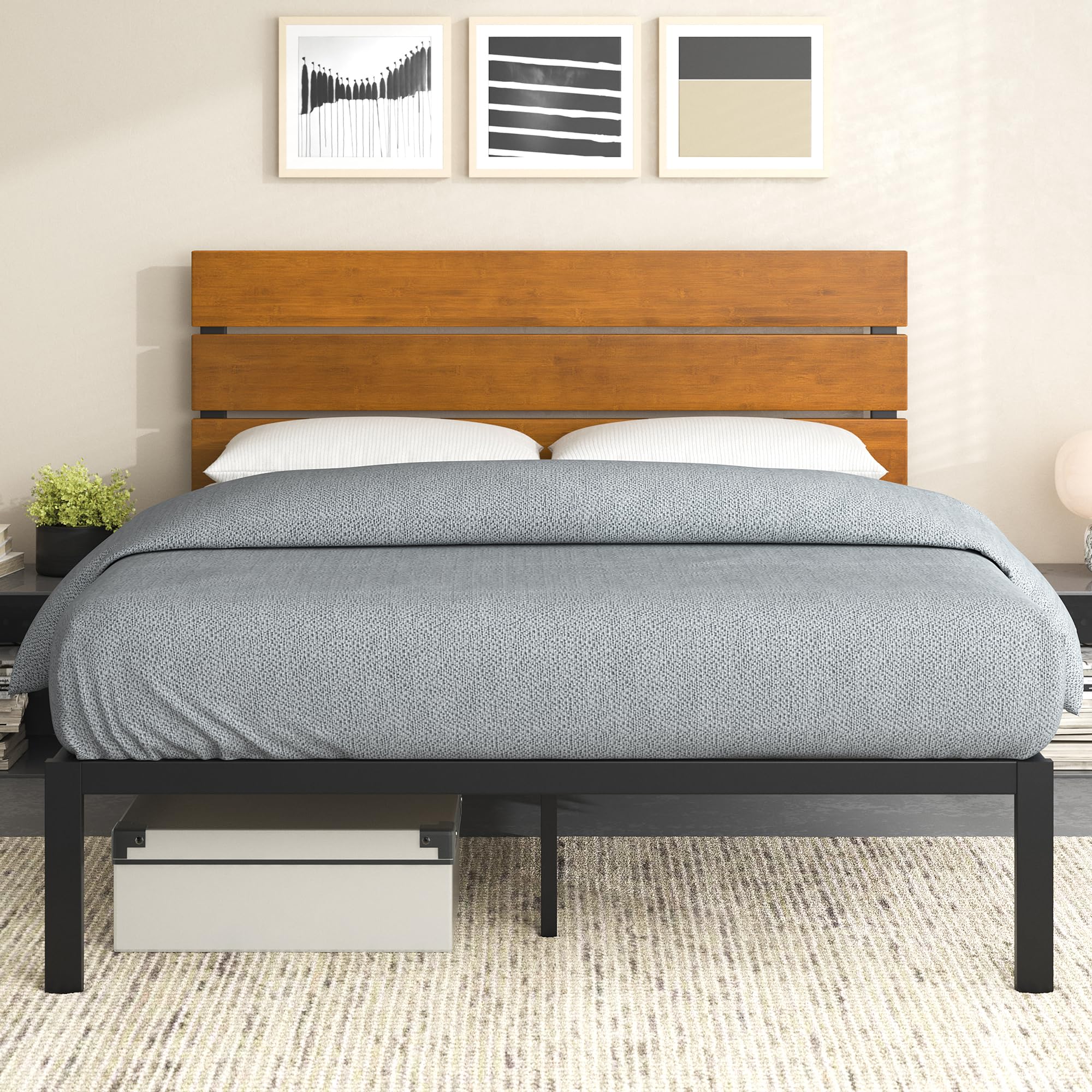 ZINUS Paul Bamboo Platform Bed Frame - Full Size, Easy Assembly for Bedroom