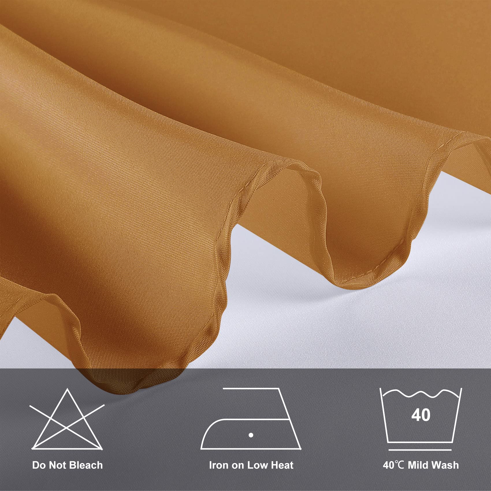 60x120 Inch Gold Rectangle Tablecloth - Stain & Wrinkle Resistant Washable Polyester Table Cover for Dining, Buffet & Wedding Decor - Elegant Fabric Tablecloth for Parties, Holidays & Special Events