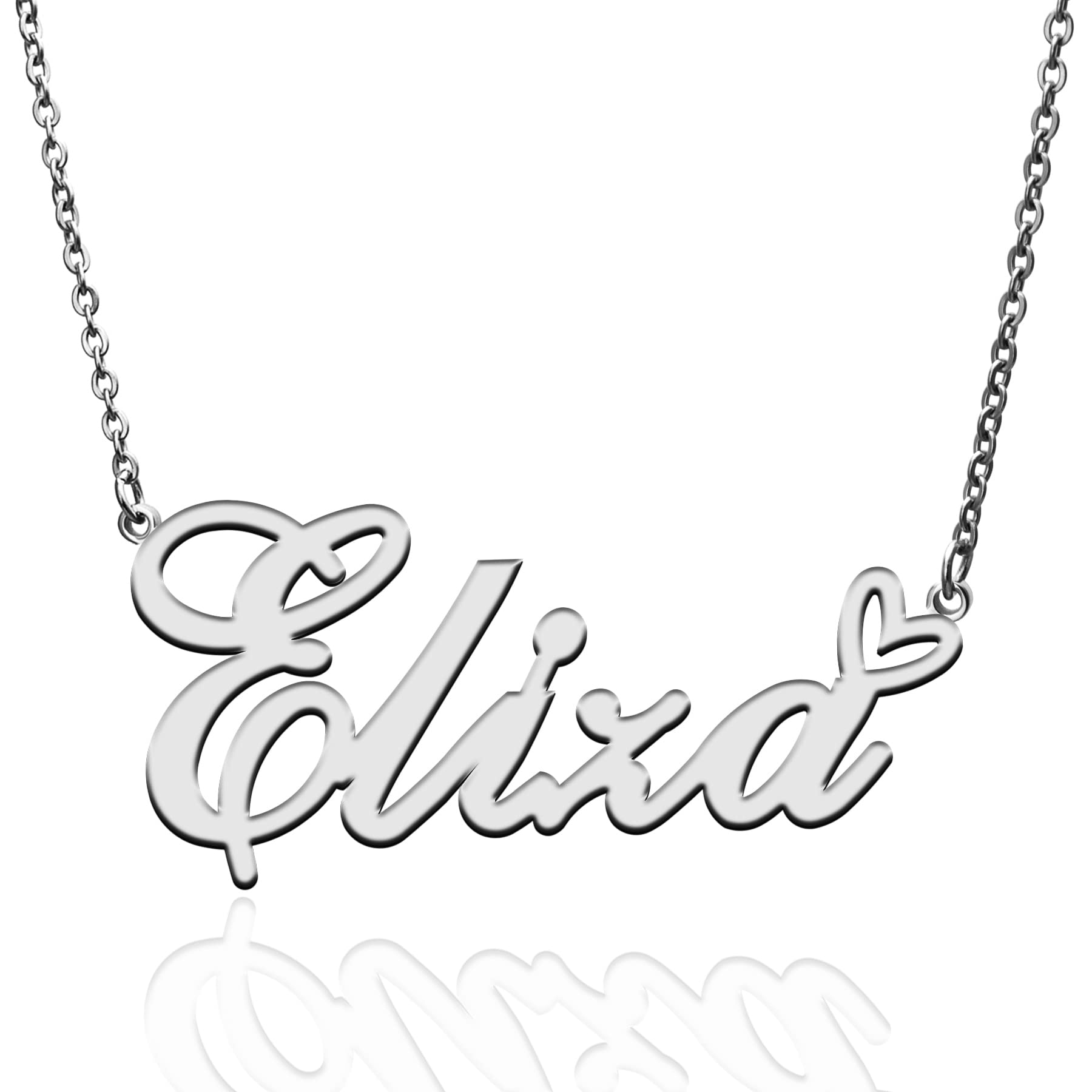 Personalized Name Necklace for Women - Custom Heart Pendant with Gold Plating | Unique Gift for Girlfriend, Mother, Daughter, or Friend | Perfect for Christmas, Birthday, Anniversary & Special Occasions | Elegant Fashion Jewelry for Everyday Wear & Date Nights