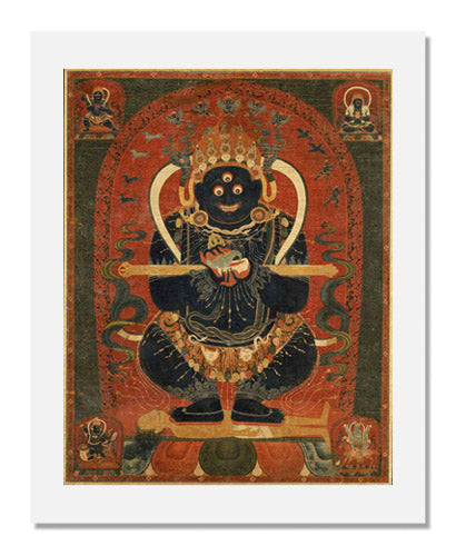 16th Century Tibetan Mahakala Panjaranatha Statue - Buddhist Deity Sculpture for Home Altar, Meditation & Spiritual Decor