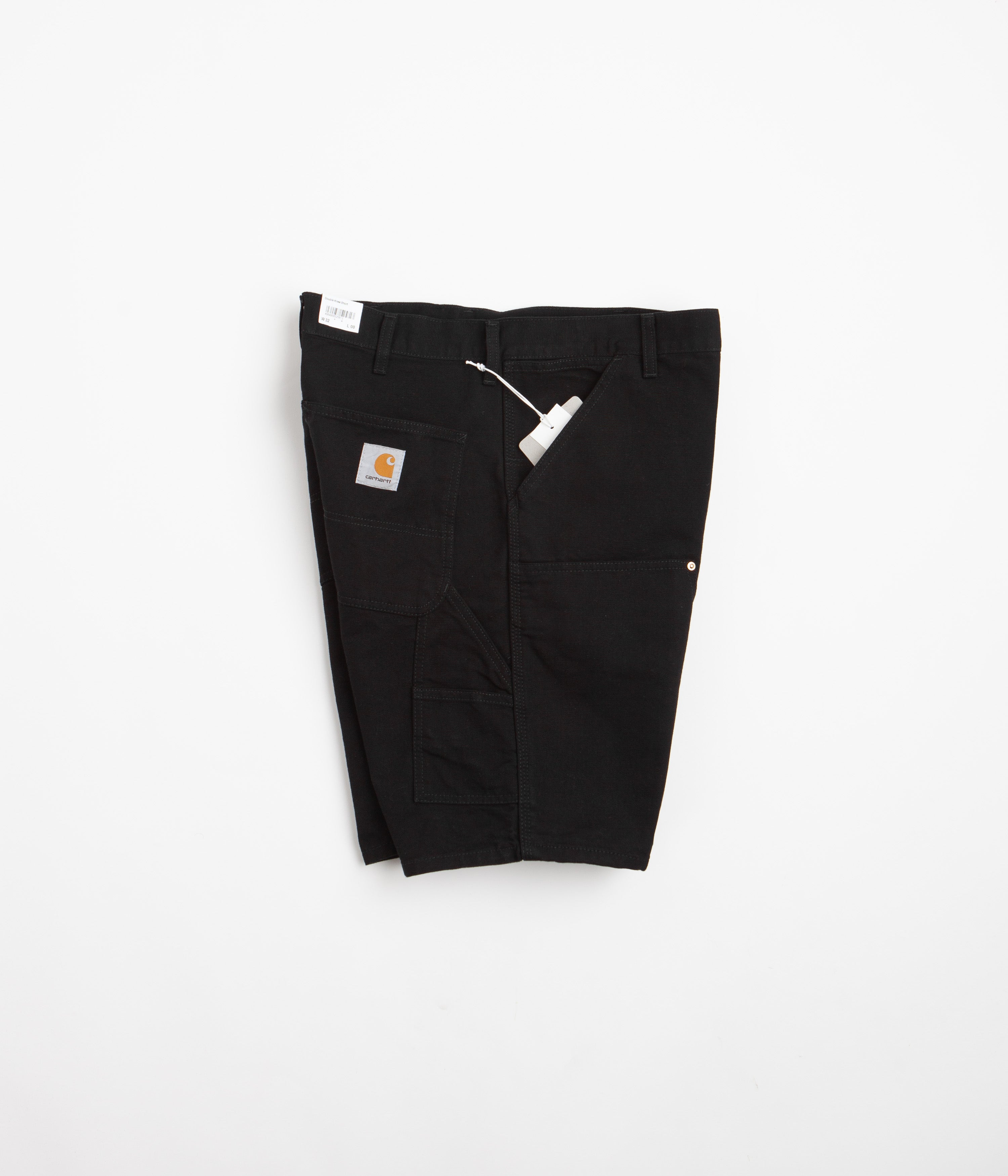 Carhartt Double Knee Work Shorts for Men - Durable Black Denim Shorts for Construction, Landscaping & Outdoor Work