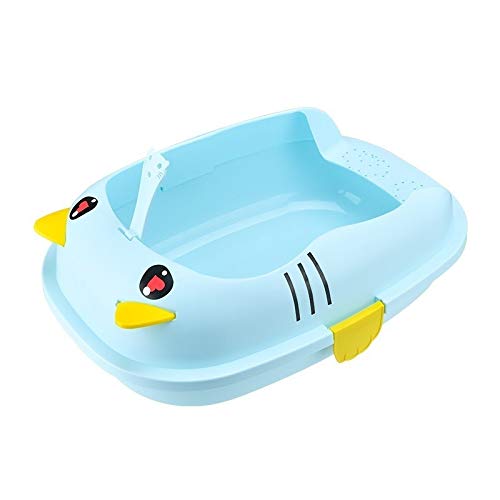 Best Semi-Enclosed Cat Litter Box with Scoop - Detachable Design for Cats & Dogs 2.5-7.5KG - Odor Control Kitty Litter Box for Small Pets - Perfect for Home, Apartment & Travel Use