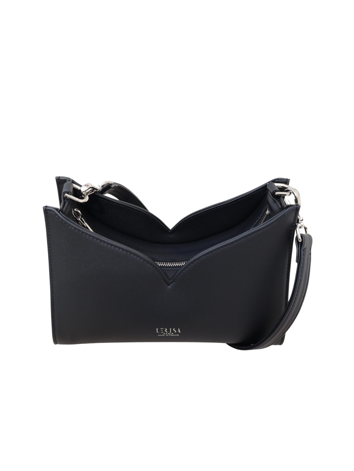 Lerisa Vegan Grape Leather Crossbody Bag for Women | Black | Stylish & Eco-Friendly Purse for Daily Use, Work, and Travel