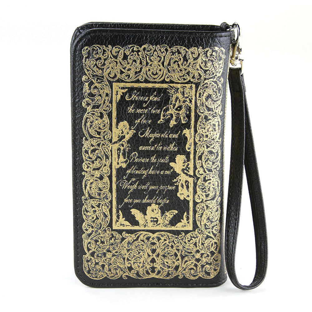 Secret Book Wallet Wristlet - RFID Blocking Leather Card Holder for Women - Perfect for Travel, Shopping & Everyday Use