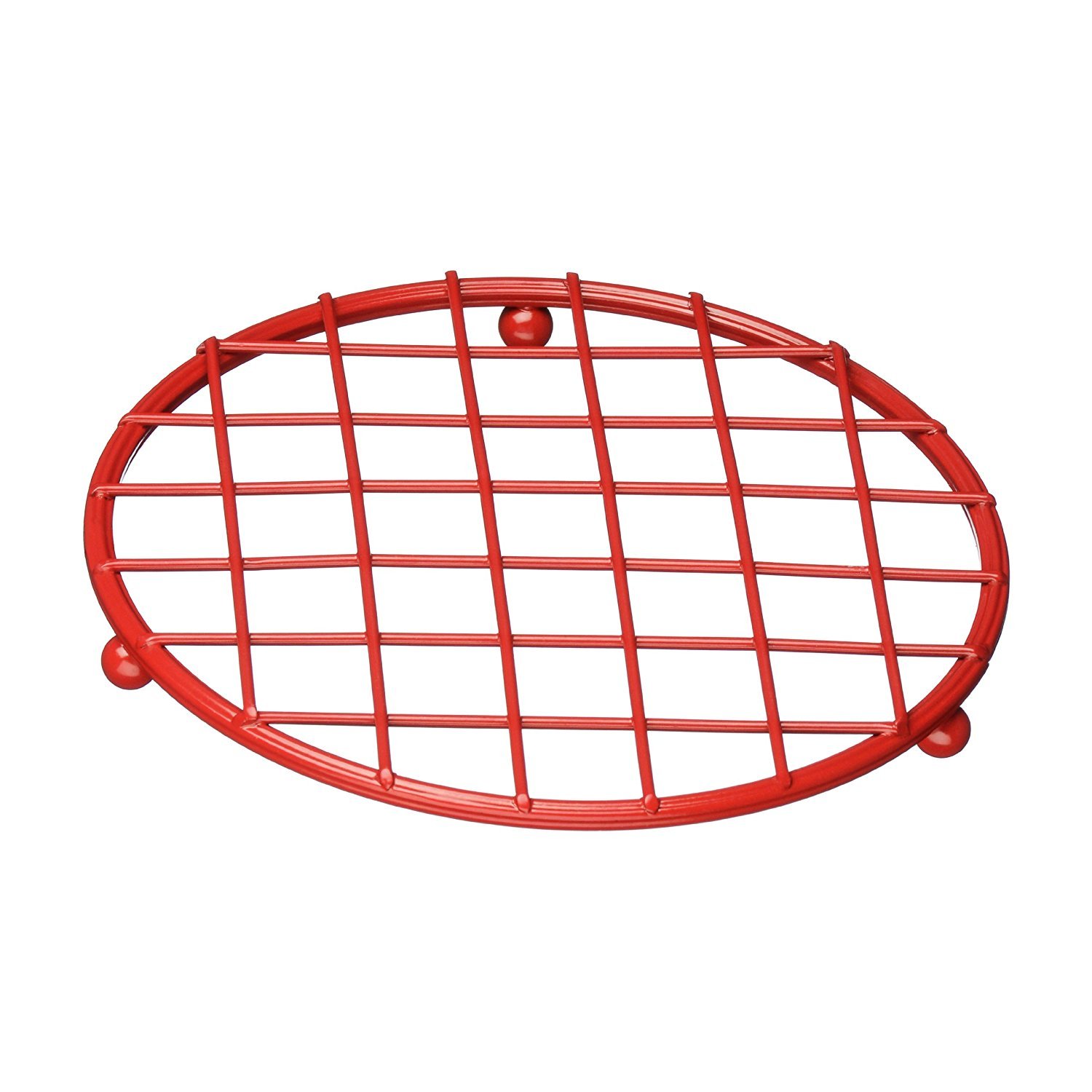 Premium Helix Trivet for Hot Pots & Pans - Heat-Resistant Kitchen Accessory - Stylish Red Silicone Pot Holder - Perfect for Dining Tables, Countertops & Outdoor Cooking