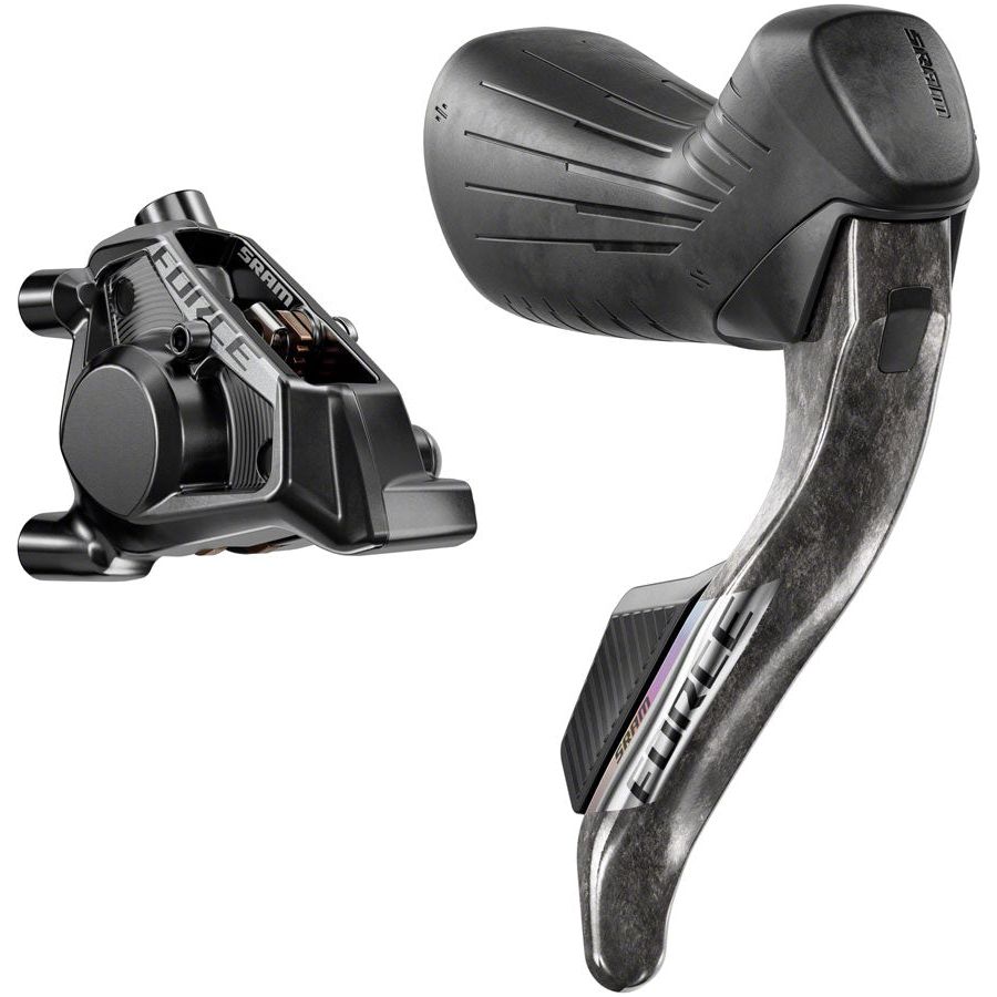 SRAM Force eTap AXS HRD Right/Rear Shift Brake Lever & Hydraulic Disc Caliper - Flat Mount 20mm Offset, 1800mm Hose, Black (E1) | Premium Road Bike Components for Cycling Enthusiasts & Professional Racers