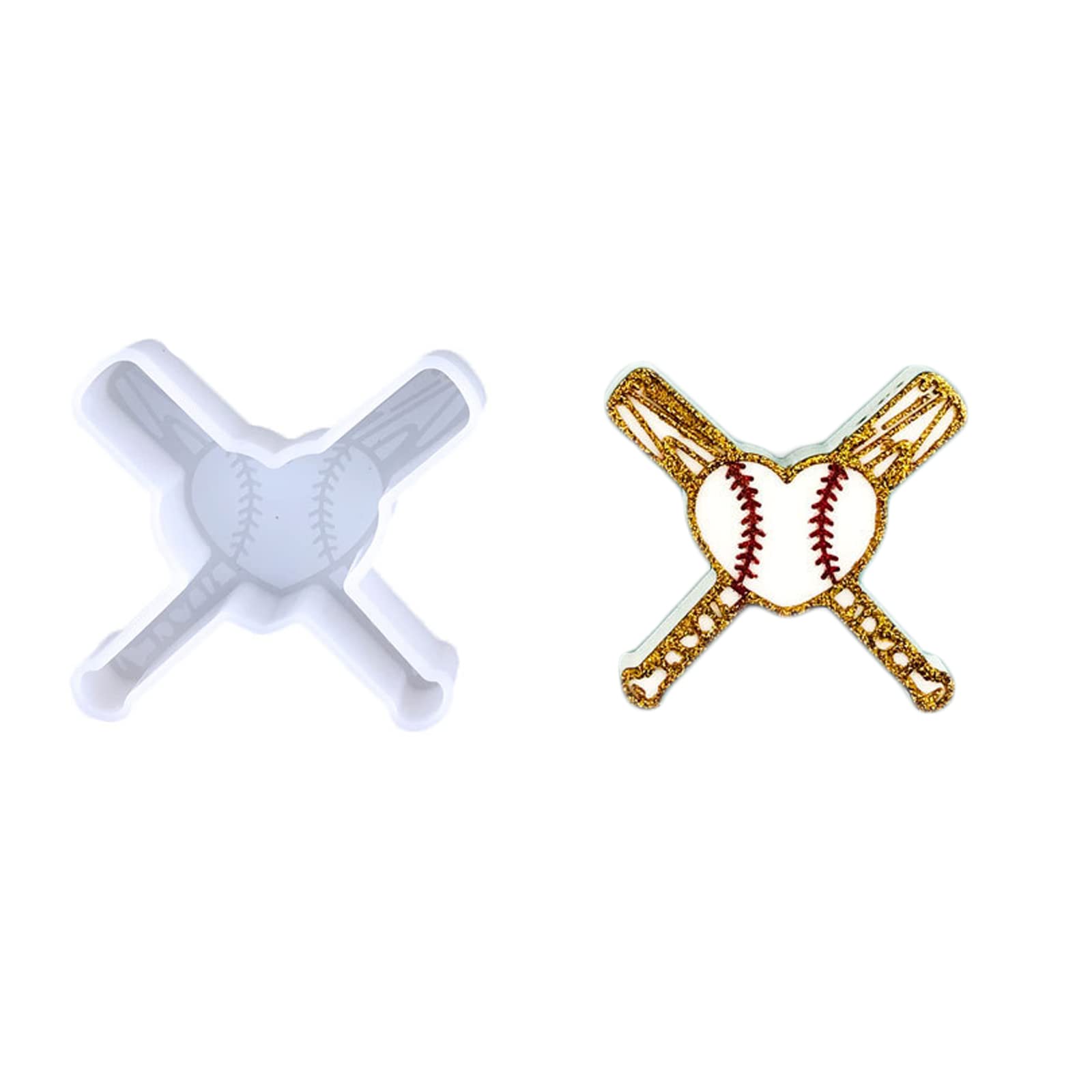 Baseball Love Silicone Molds for Car Freshies, Aroma Beads, Soap & Candles - DIY Epoxy Resin Craft Molds for Home Fragrance & Gifts - Perfect for Car Air Fresheners, Bathroom Decor & Handmade Jewelry