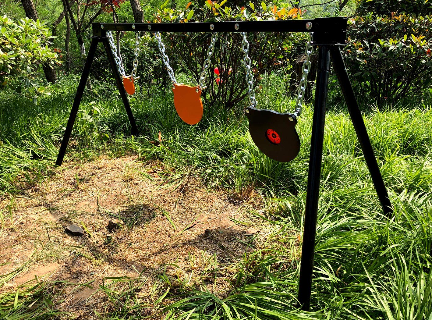 Highwild AR500 Steel Target Stand Complete Kit - 6-Piece Shooting Target System for Rifle & Pistol Practice | Outdoor Range Training & Tactical Drills