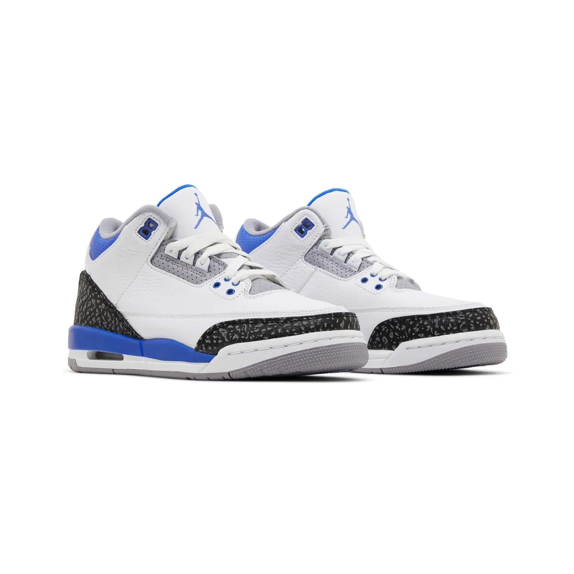 Air Jordan 3 'Racer Blue' GS Sneakers (2021) - Retro Basketball Shoes for Women & Girls - Perfect for Sports, Streetwear & Casual Fashion