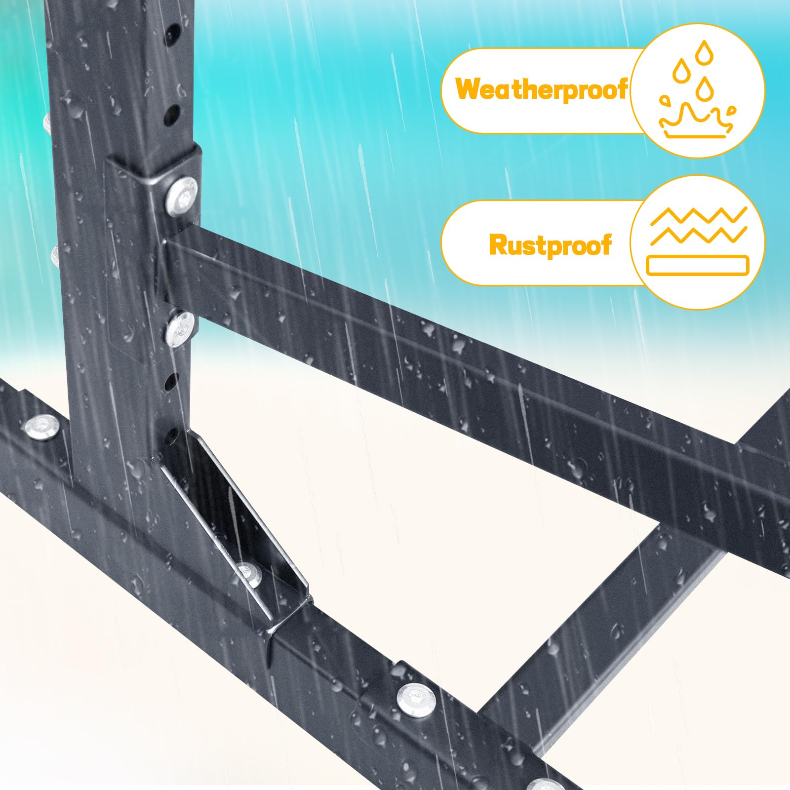 Heavy Duty Adjustable Kayak and SUP Storage Rack - Weatherproof Freestanding Canoe, Surfboard & Paddleboard Organizer for Garage or Outdoor Use - Perfect for Kayak Storage, Canoe Rack, and Water Sports Equipment Organization