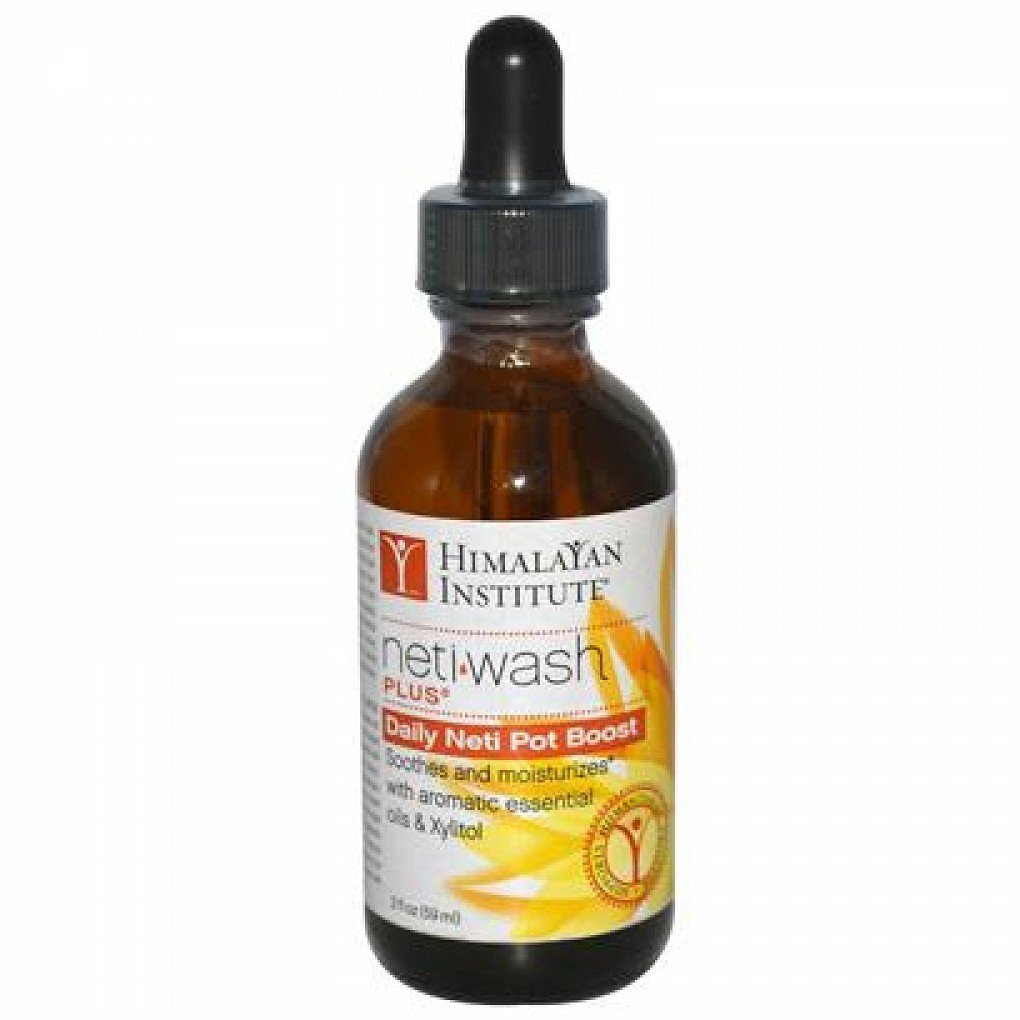 Himalayan Institute Press Neti Wash Plus Daily Nasal Cleanser 2 Fl Oz - Natural Sinus Relief for Allergies, Cold & Congestion - Perfect for Home & Travel Use