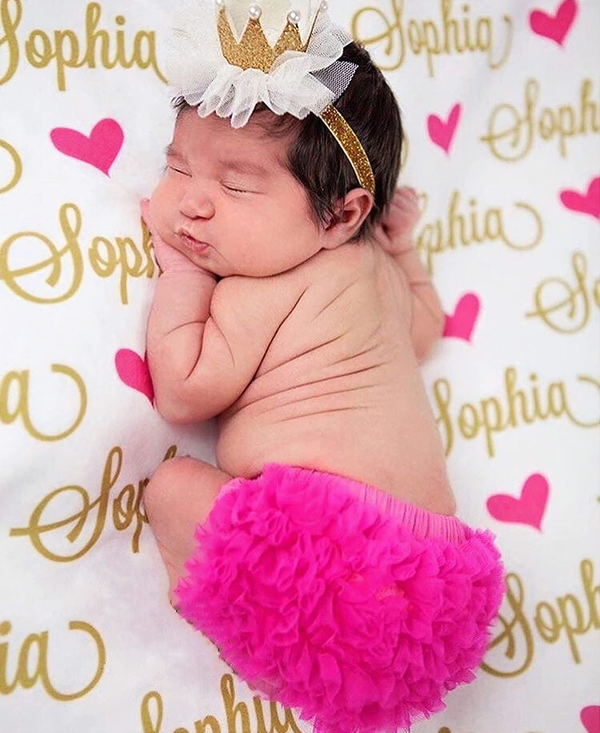 Personalized Baby Blankets for Newborns - Custom Name Blankets for Boys & Girls | Soft Swaddle & Birthday Gift for Newborn Baby Boy or Girl | Perfect for Nursery, Photo Shoots & Special Occasions