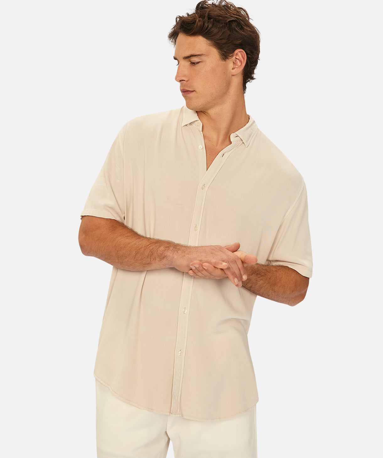 Monello Short Sleeve Shirt - Premium Cotton Grain Texture - Casual & Business Wear for Men - Perfect for Office, Dating & Outdoor Activities
