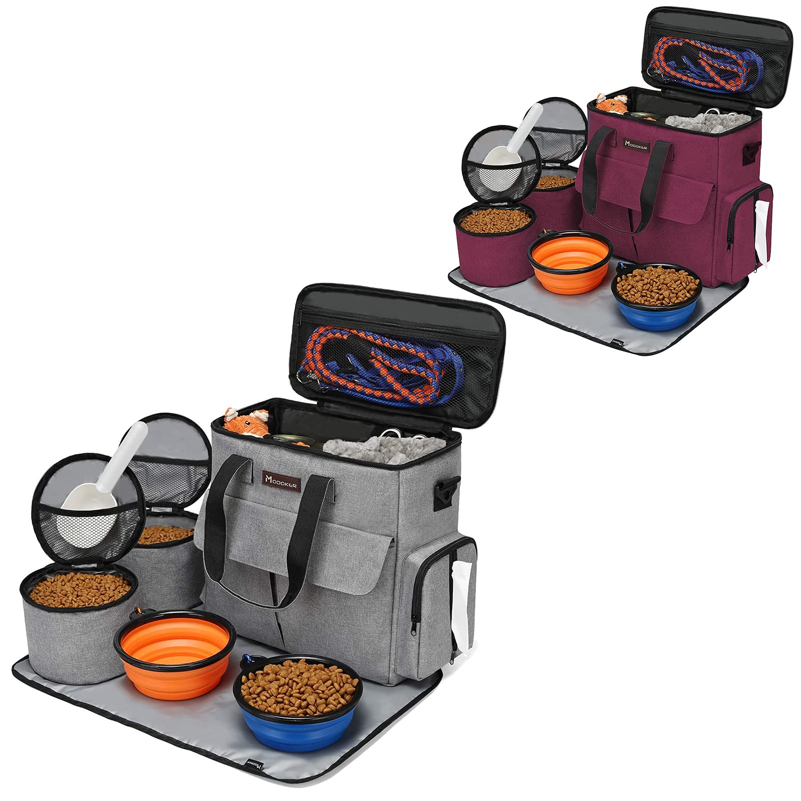Modoker Airline Approved Pet Travel Bag - Multi-Function Dog & Cat Carrier Tote with Storage Pockets - Perfect for Weekend Trips, Air Travel, and Outdoor Adventures