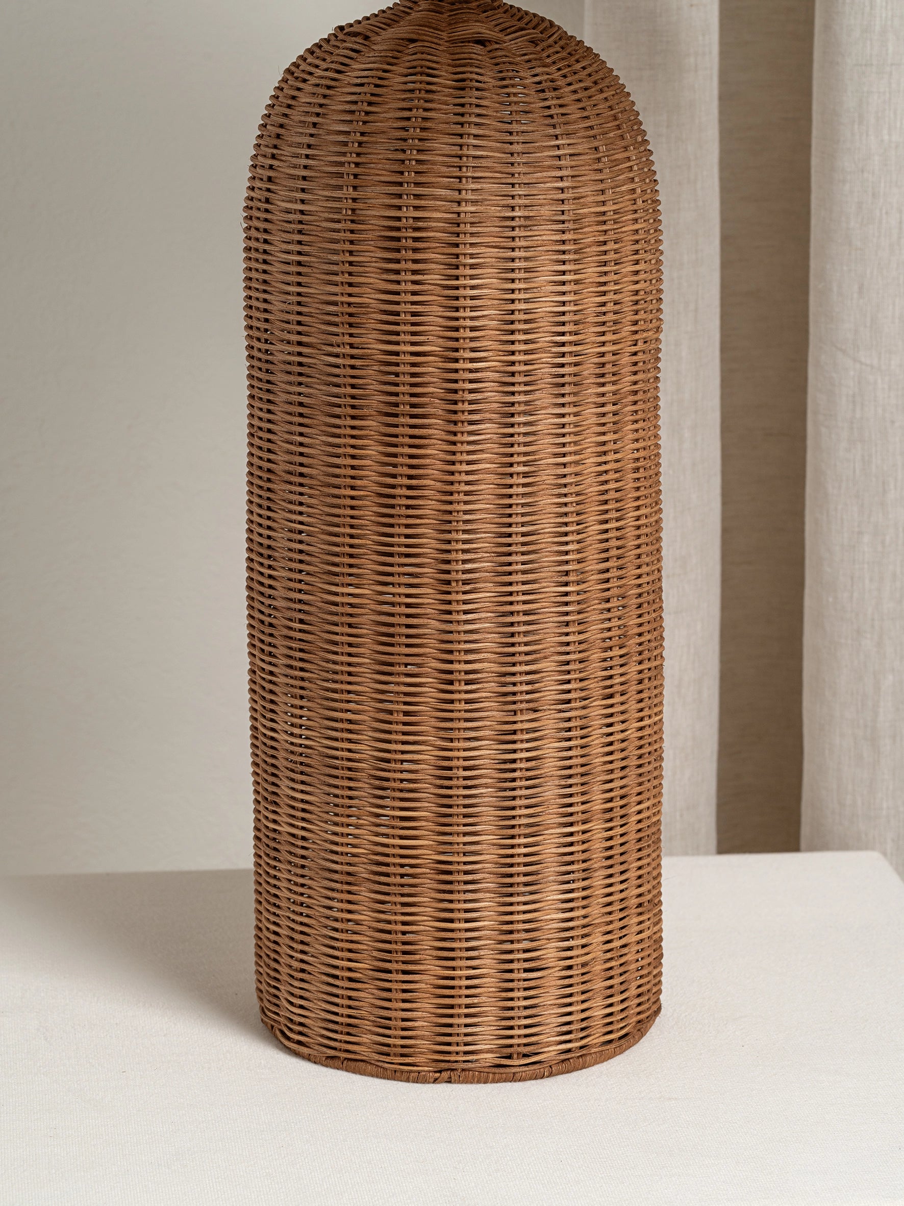 Ensia Extra Large Rattan Table Lamp - Natural Woven Rattan Shade for Living Room, Bedroom, or Office Decor - Perfect for Cozy Ambiance and Stylish Home Lighting