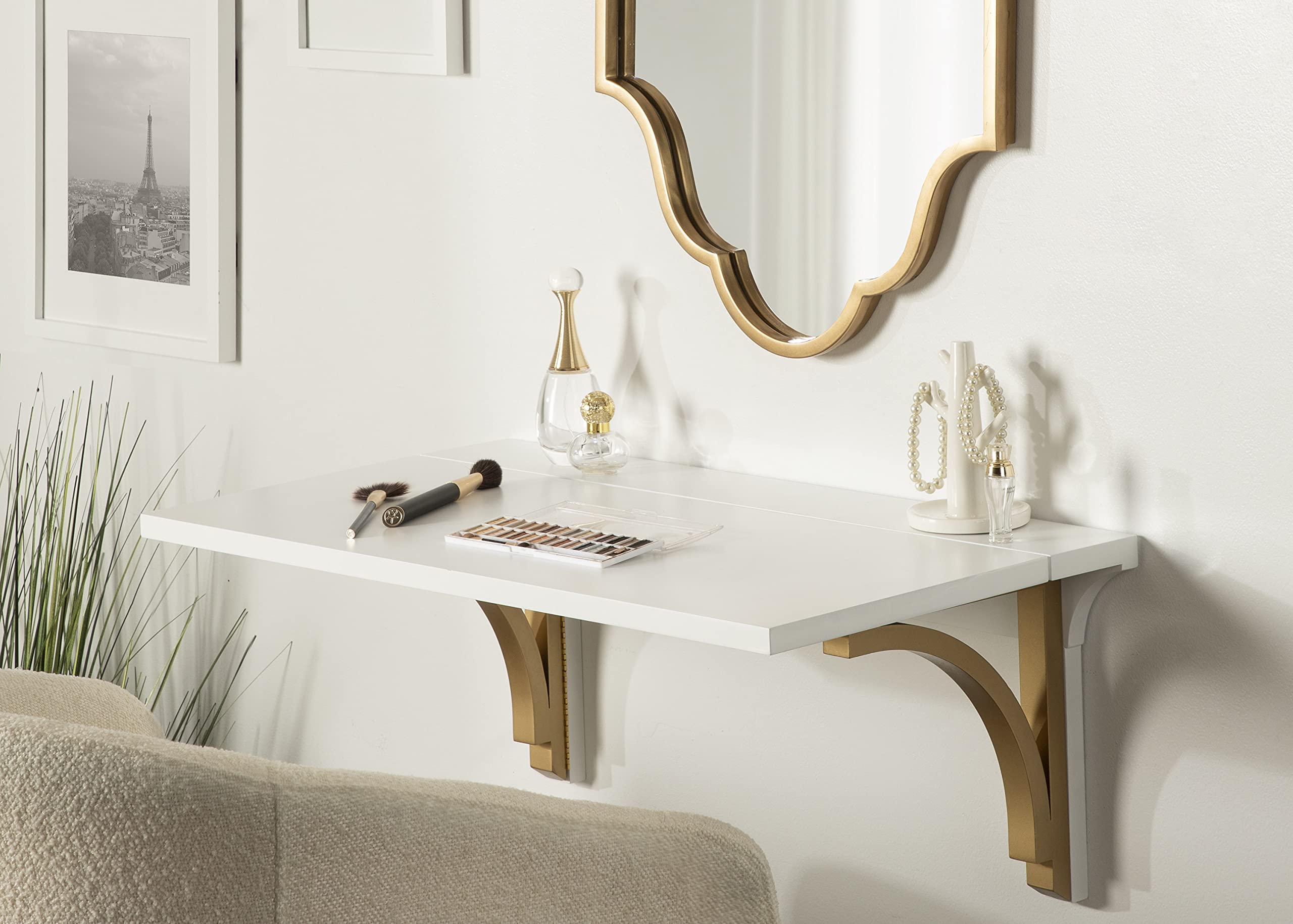 Kate and Laurel Corblynd Wall Mounted Floating Desk - 30