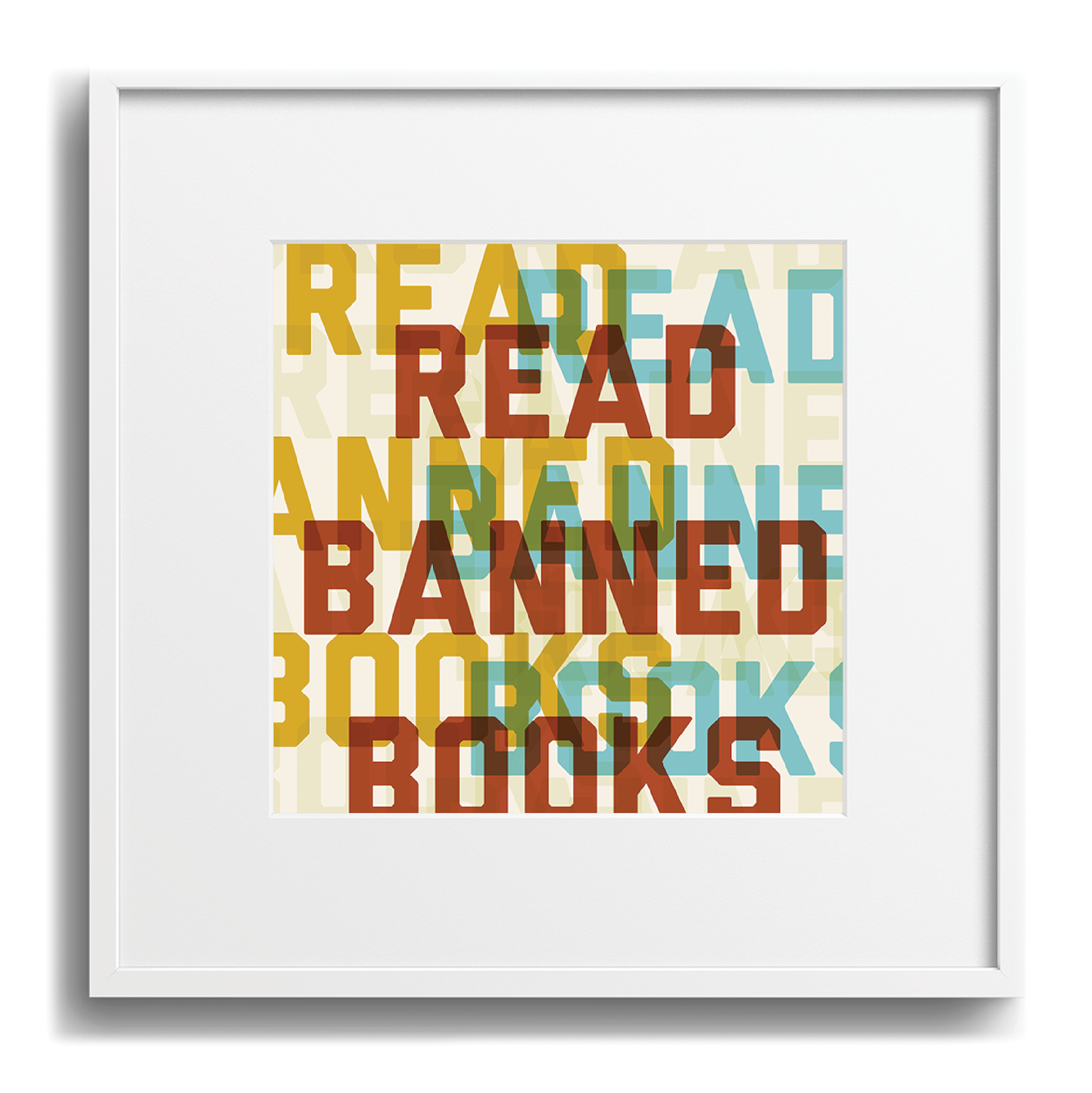 Read Banned Books Collage Print - Vintage Book Lover Wall Art - Perfect for Home Library Decor & Literary Gift Ideas