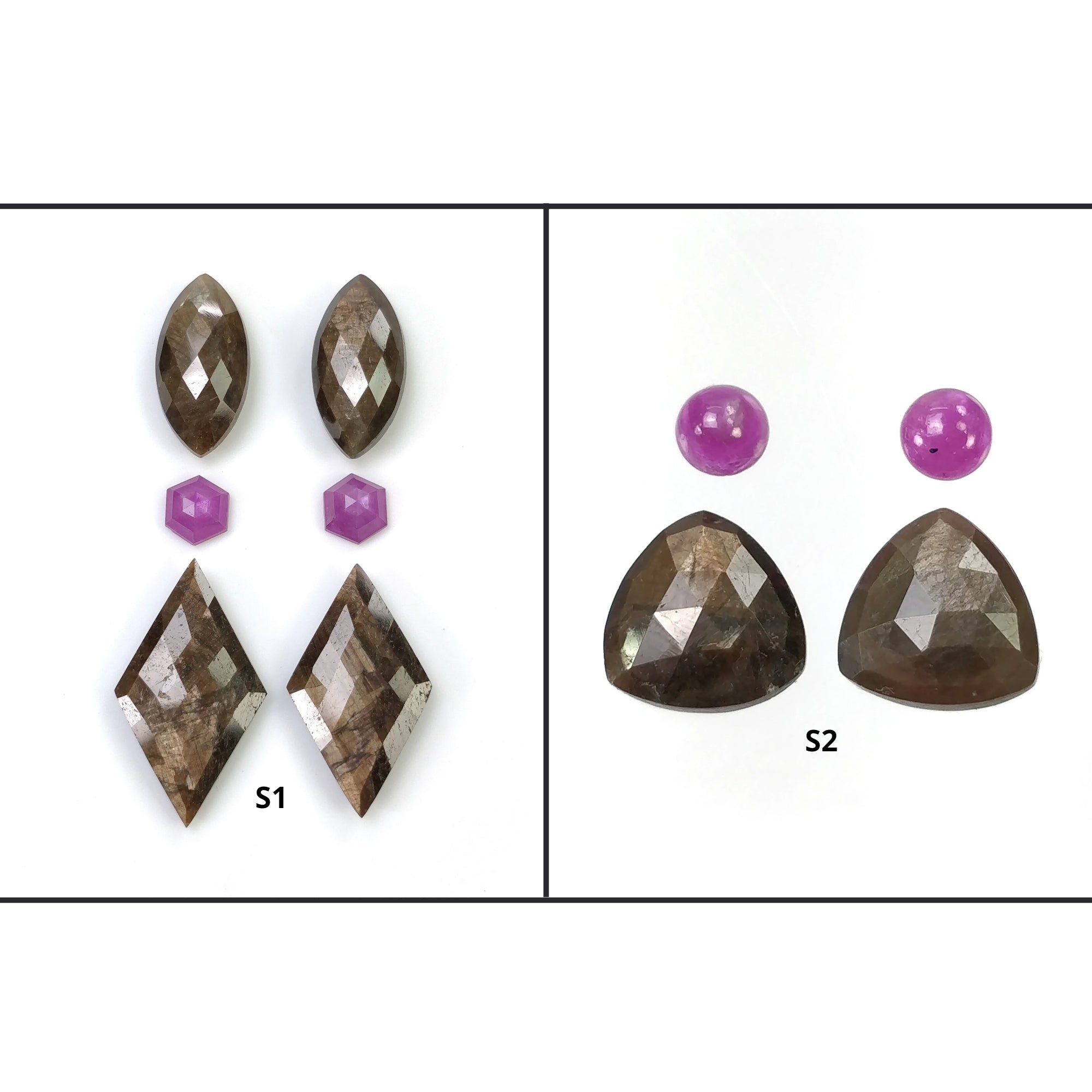 Natural Untreated Golden Brown Chocolate Raspberry Sapphire Gemstone - Checker Cut Briolette Triangle Marquise Shape (4pcs/6pcs) - Perfect for Jewelry Making, DIY Crafts & Unique Gift Ideas