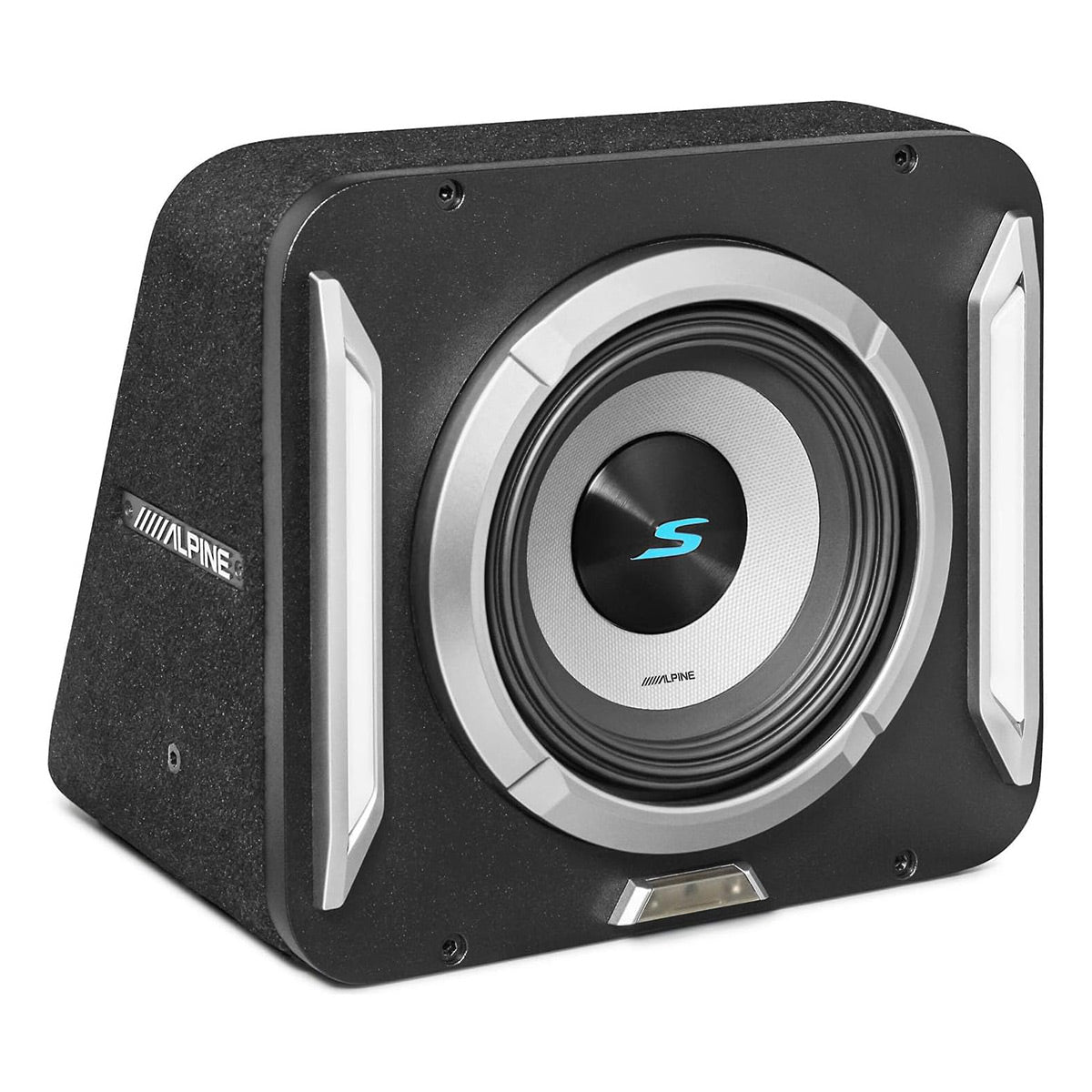 Alpine S2 SB8 Preloaded Subwoofer Wedge Enclosure - High-Performance Bass for Car Audio & Home Theater Systems