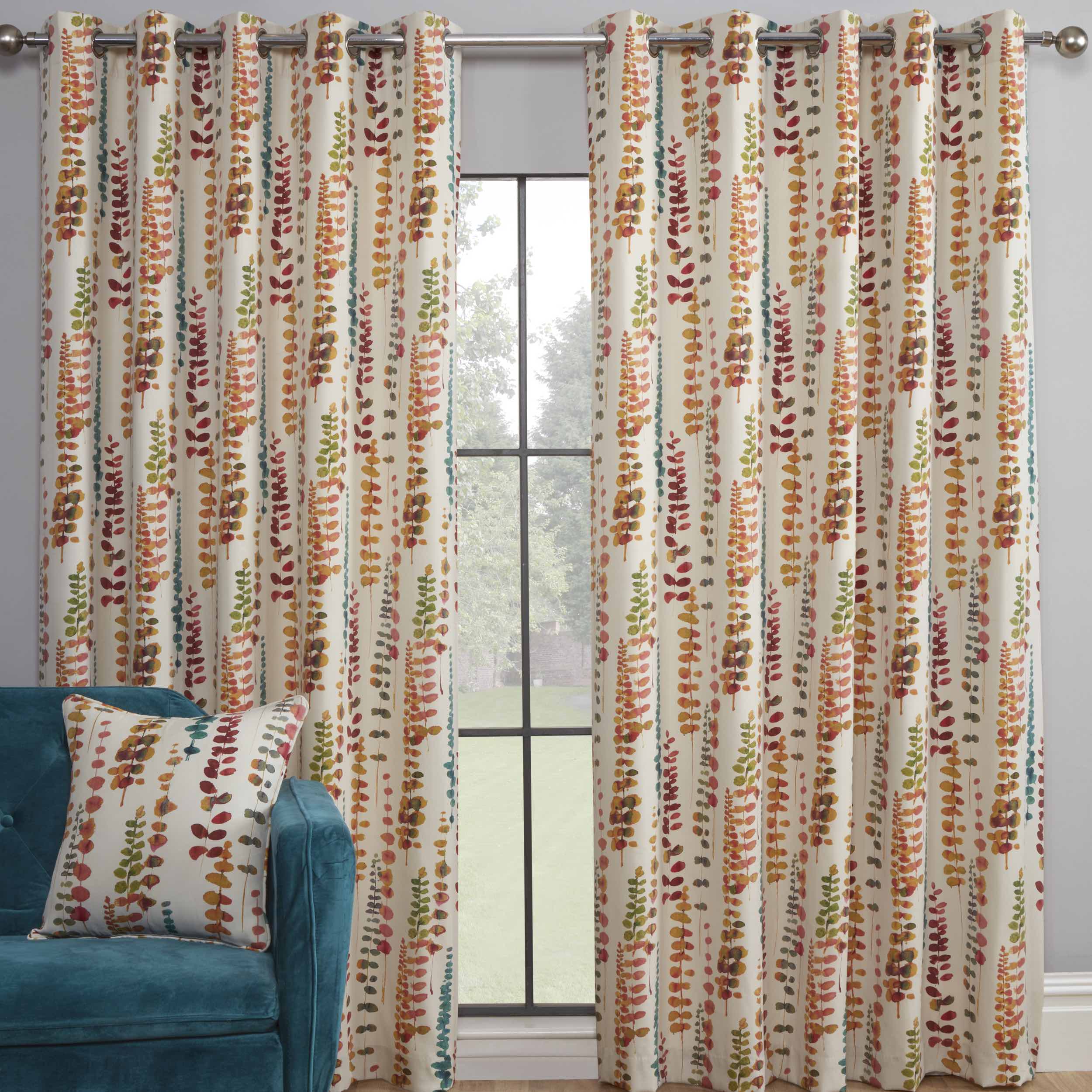 Sundour Santa Maria Eyelet Curtains - Blackout Window Drapes for Living Room & Bedroom - Thermal Insulated Grommet Curtain Panels - Rumba Style Home Decor