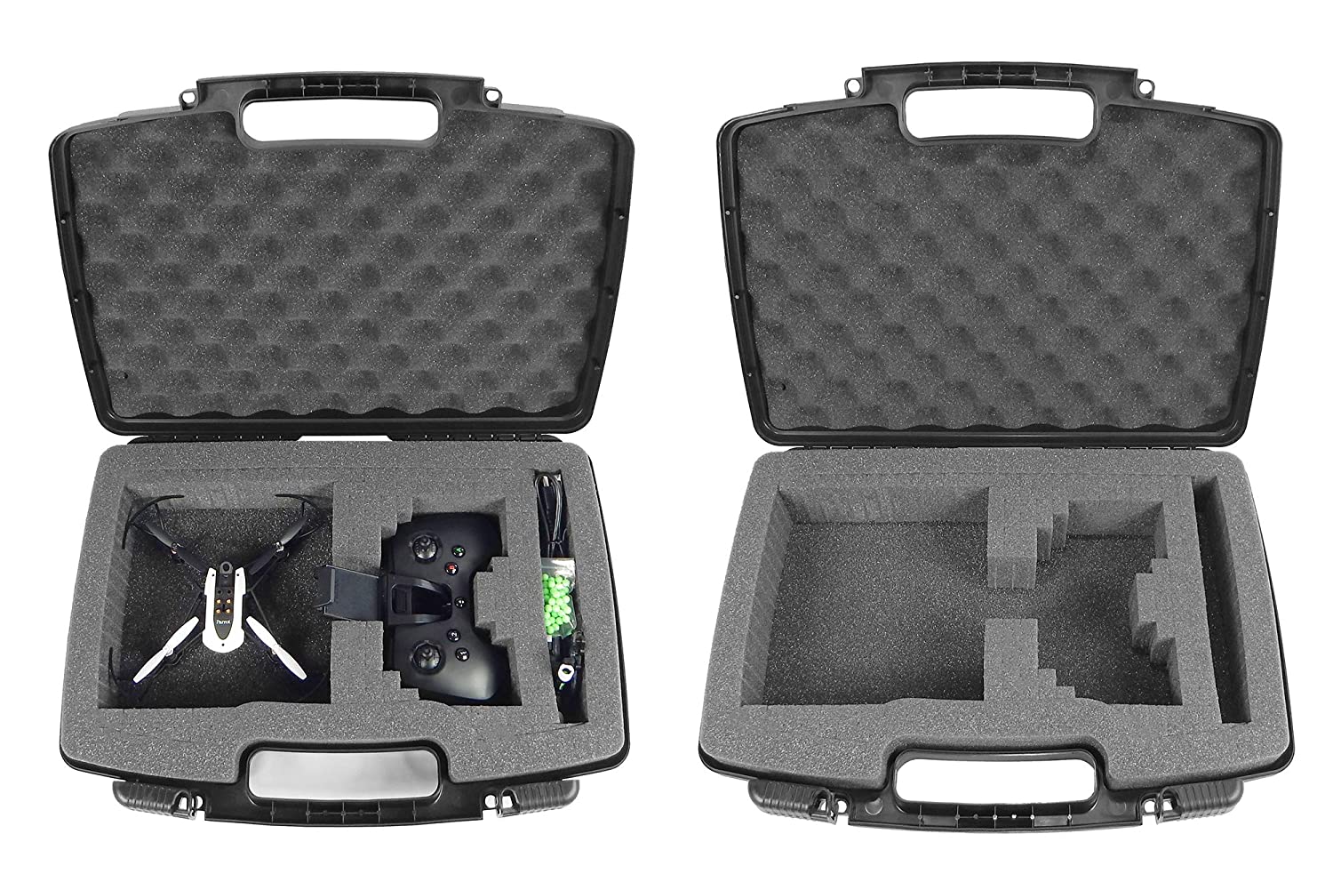 CASEMATIX Customizable Minidrone Case for Parrot Mambo Drone & Flypad Controller - Protective Storage for Drone, Cannon, Blades & Accessories | Perfect for Travel & Outdoor Adventures