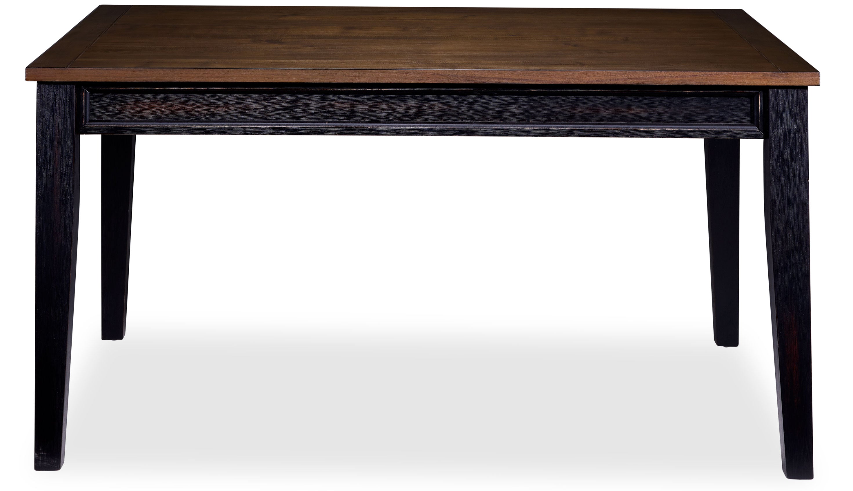 Caylie Noir Dining Table - Modern Ebony & Driftwood Finish, 6-Seater Dining Table for Home & Restaurant Use - Perfect for Family Gatherings, Dinner Parties & Commercial Spaces