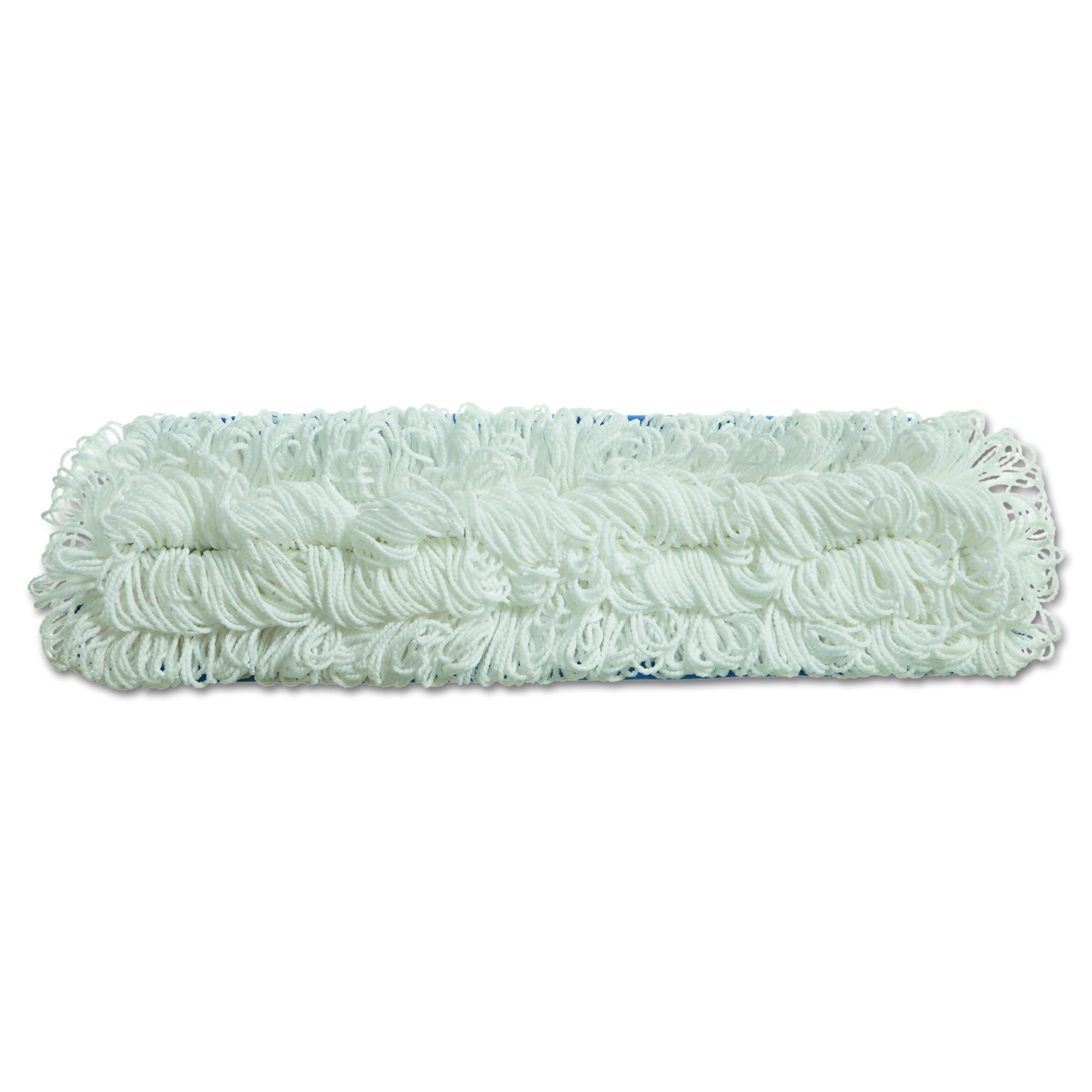 Rubbermaid Commercial Q805CT 18-Inch White Nylon Flow Flat Mop - Case of 6 - Ideal for Hard Floors, Hospitals, Schools & Office Cleaning